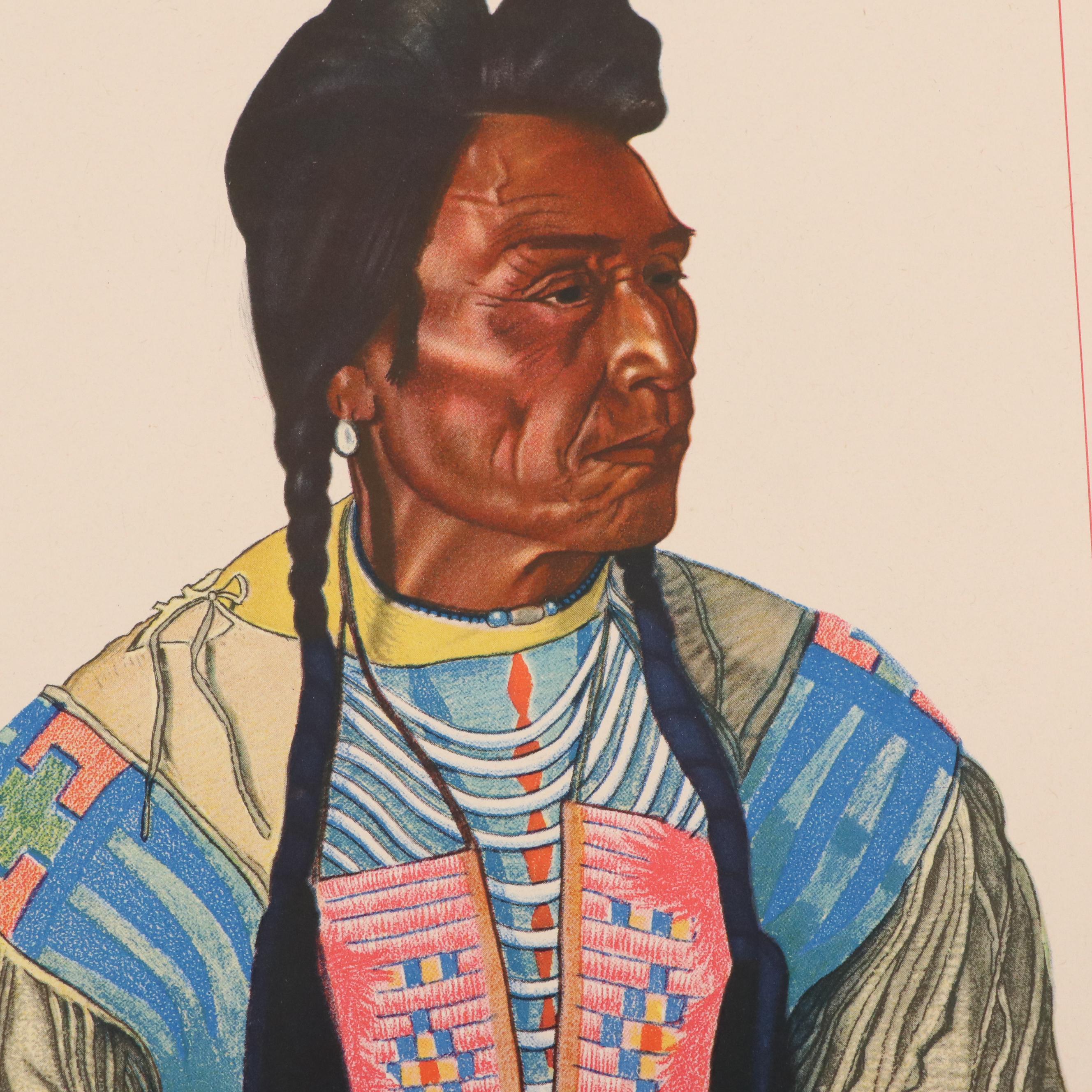 Offset Lithographs After Reiss of Blackfeet Indians of Glacier National Park