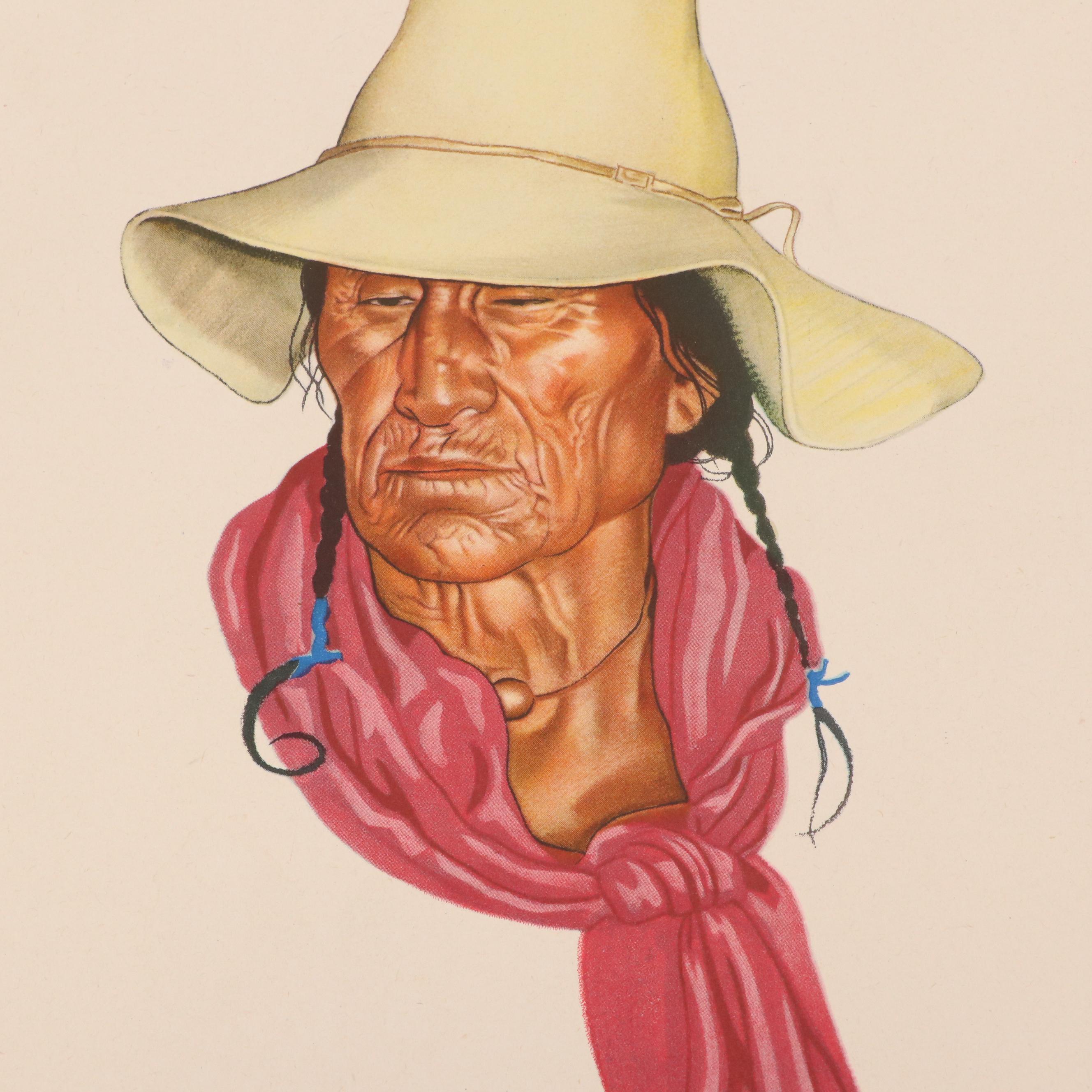 Offset Lithographs After Reiss of Blackfeet Indians of Glacier National Park