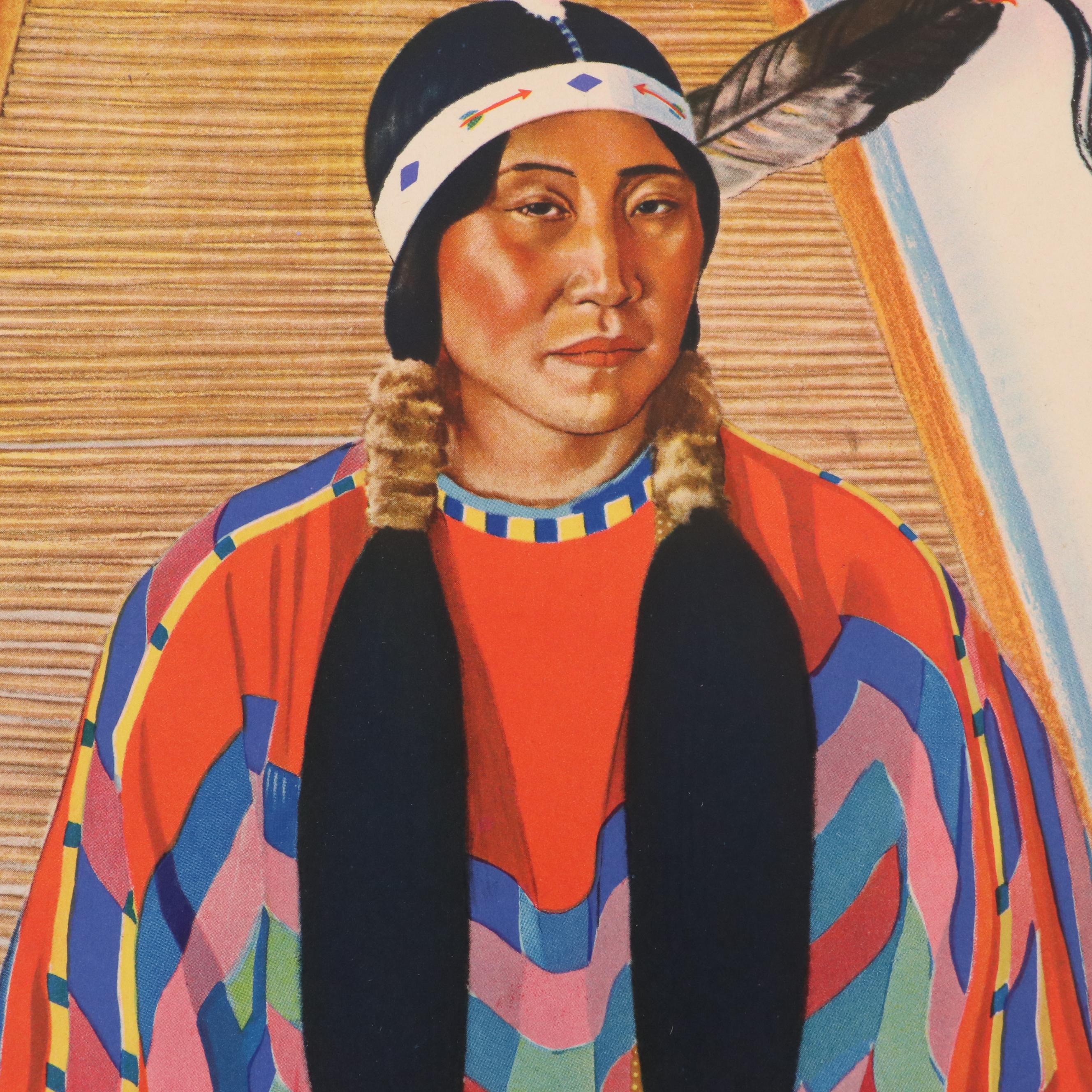 Offset Lithographs After Reiss of Blackfeet Indians of Glacier National Park