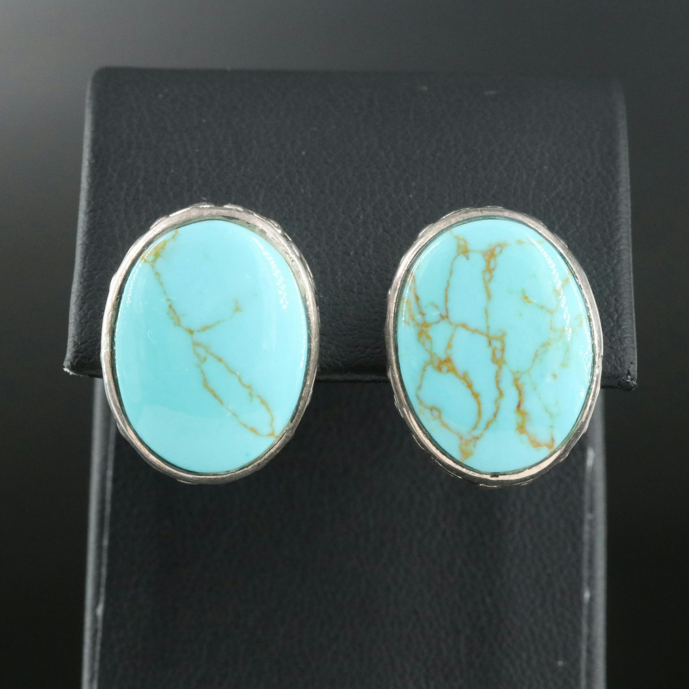 Sterling Faux Turquoise Earrings | EBTH