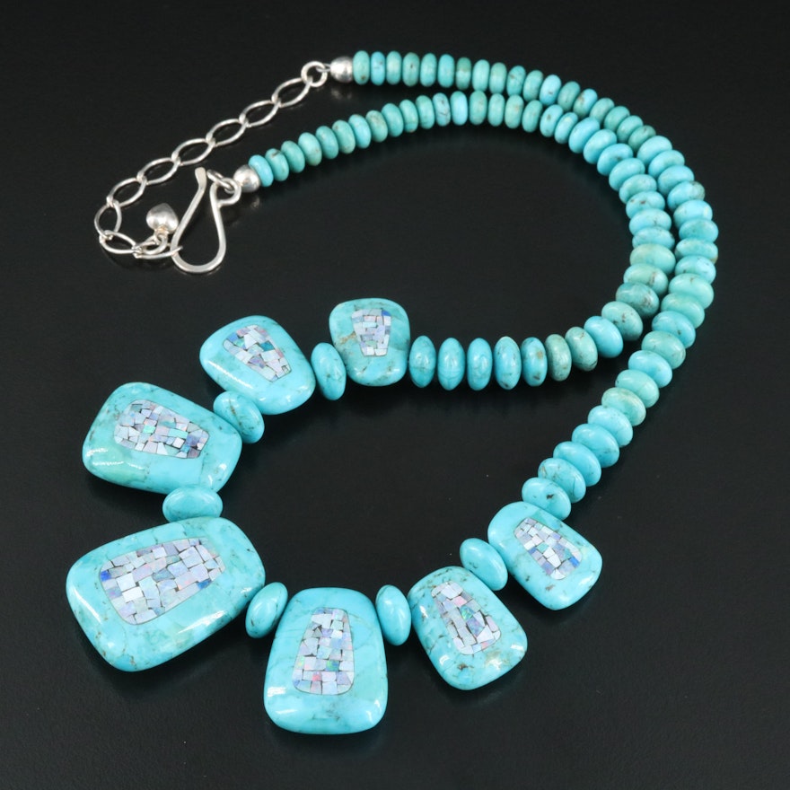 Desert Rose Trading Co. Composite Stone and Chip Stone Necklace with ...
