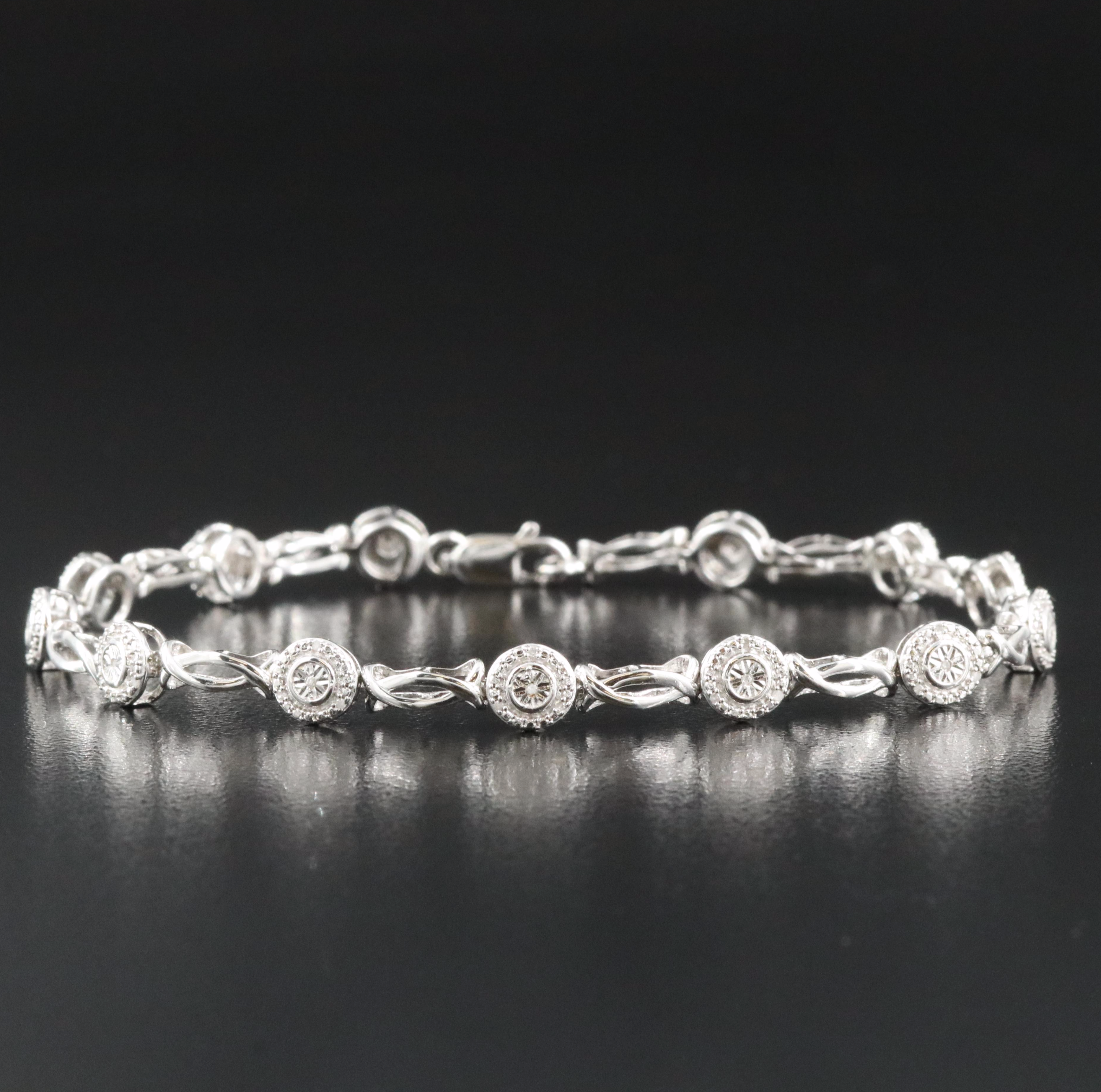 Sterling Diamond Bracelet