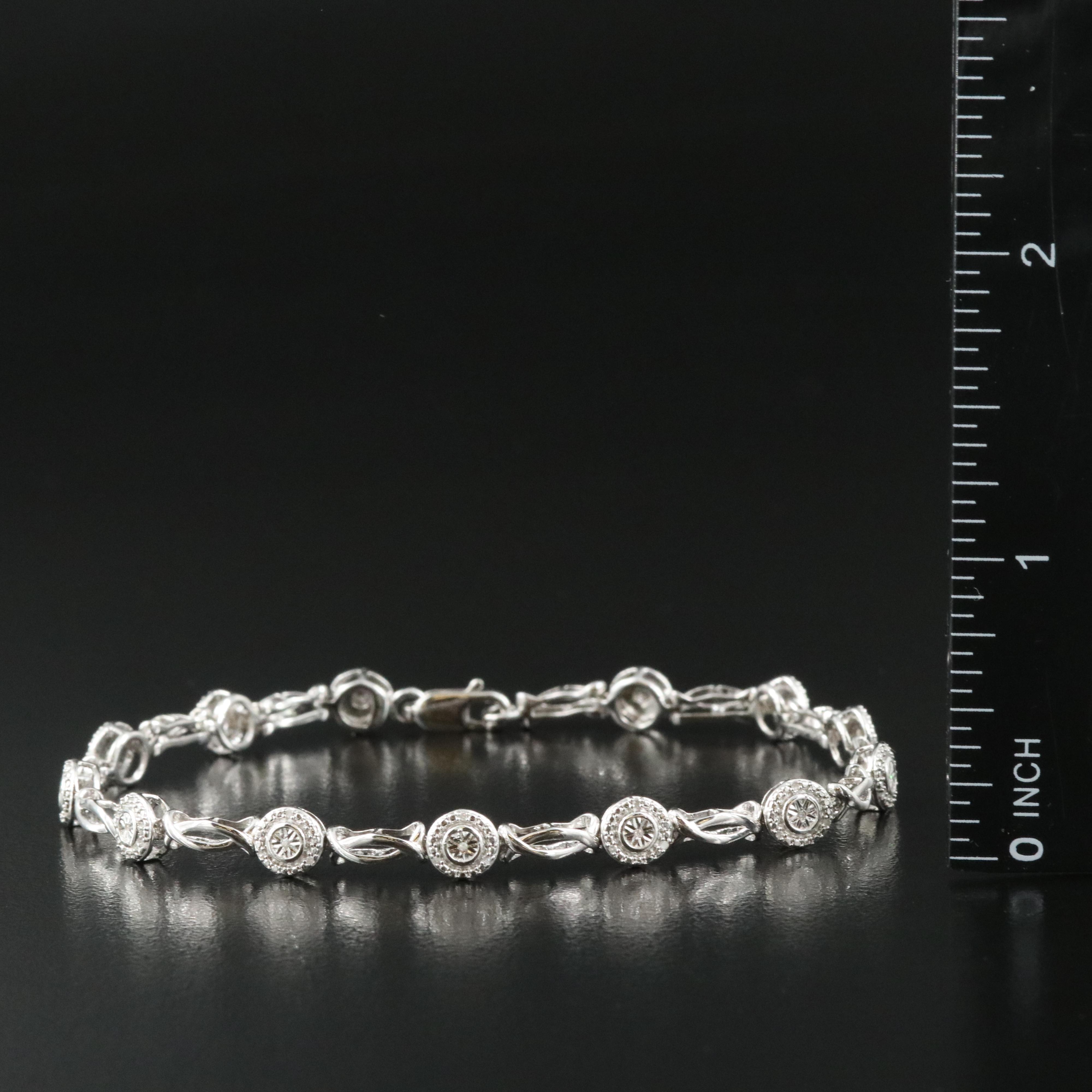 Sterling Diamond Bracelet