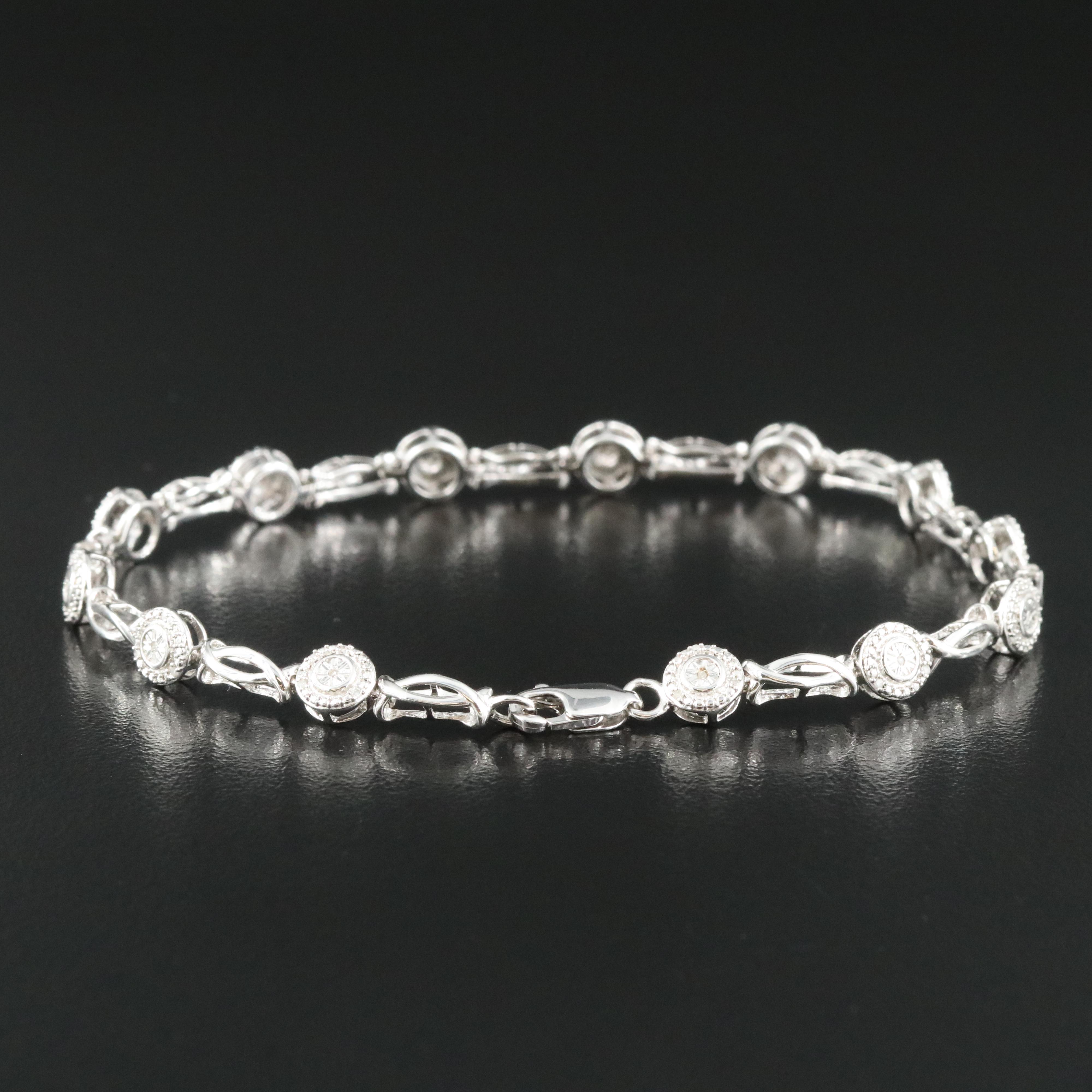 Sterling Diamond Bracelet