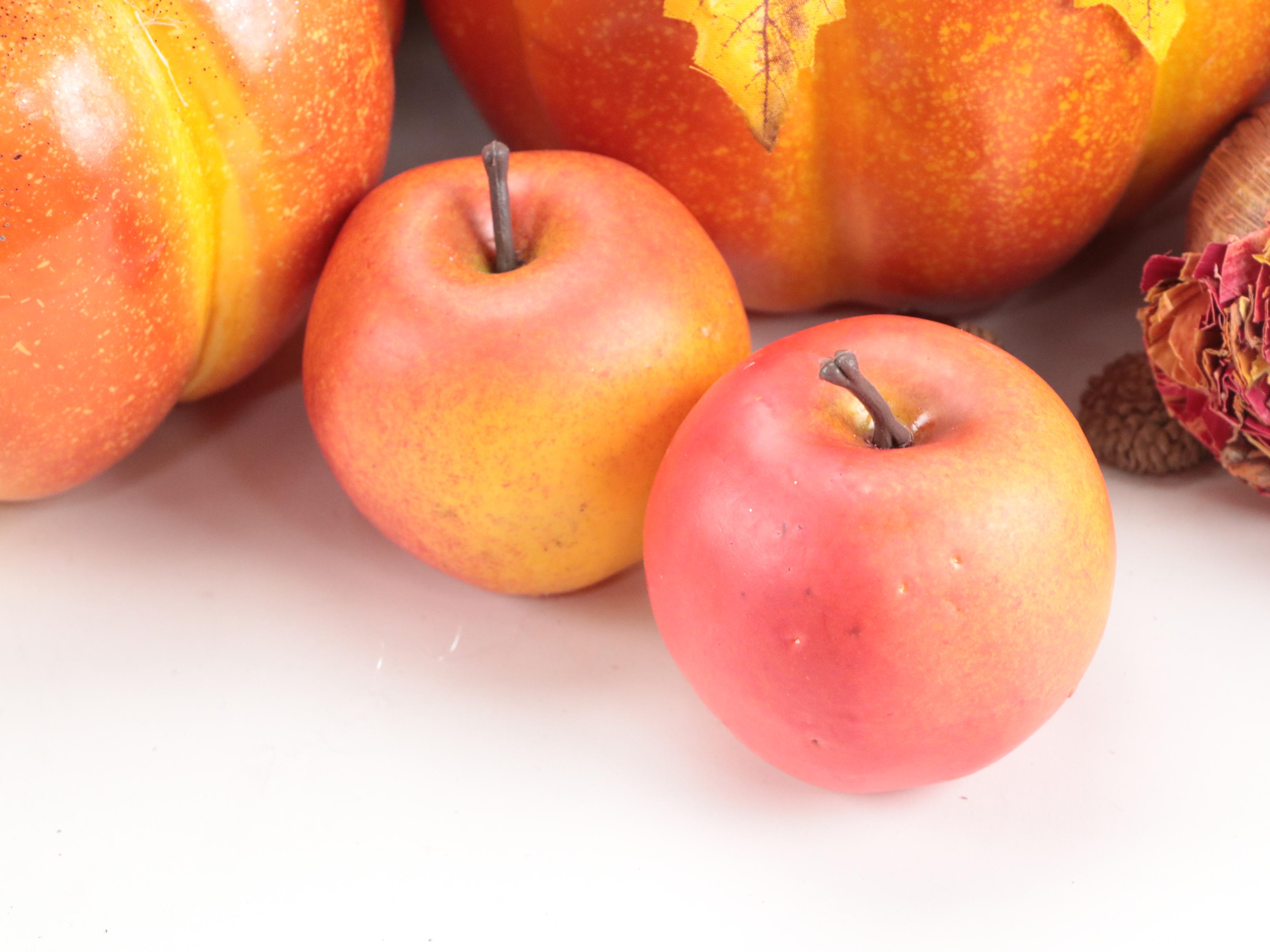 Nanette Hilton Wood Pumpkin Nutcracker with More Fall Theme Table Decor