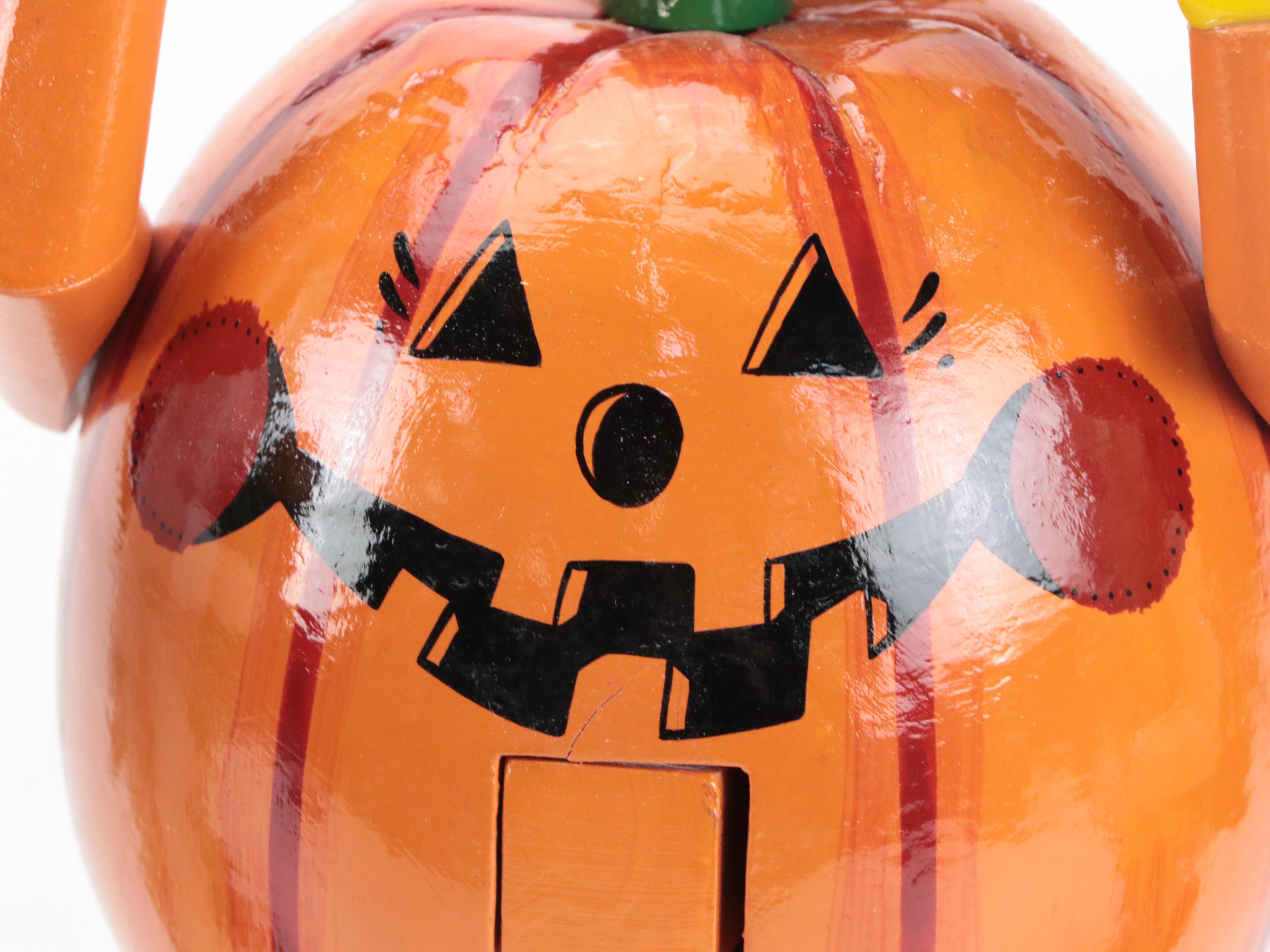 Nanette Hilton Wood Pumpkin Nutcracker with More Fall Theme Table Decor