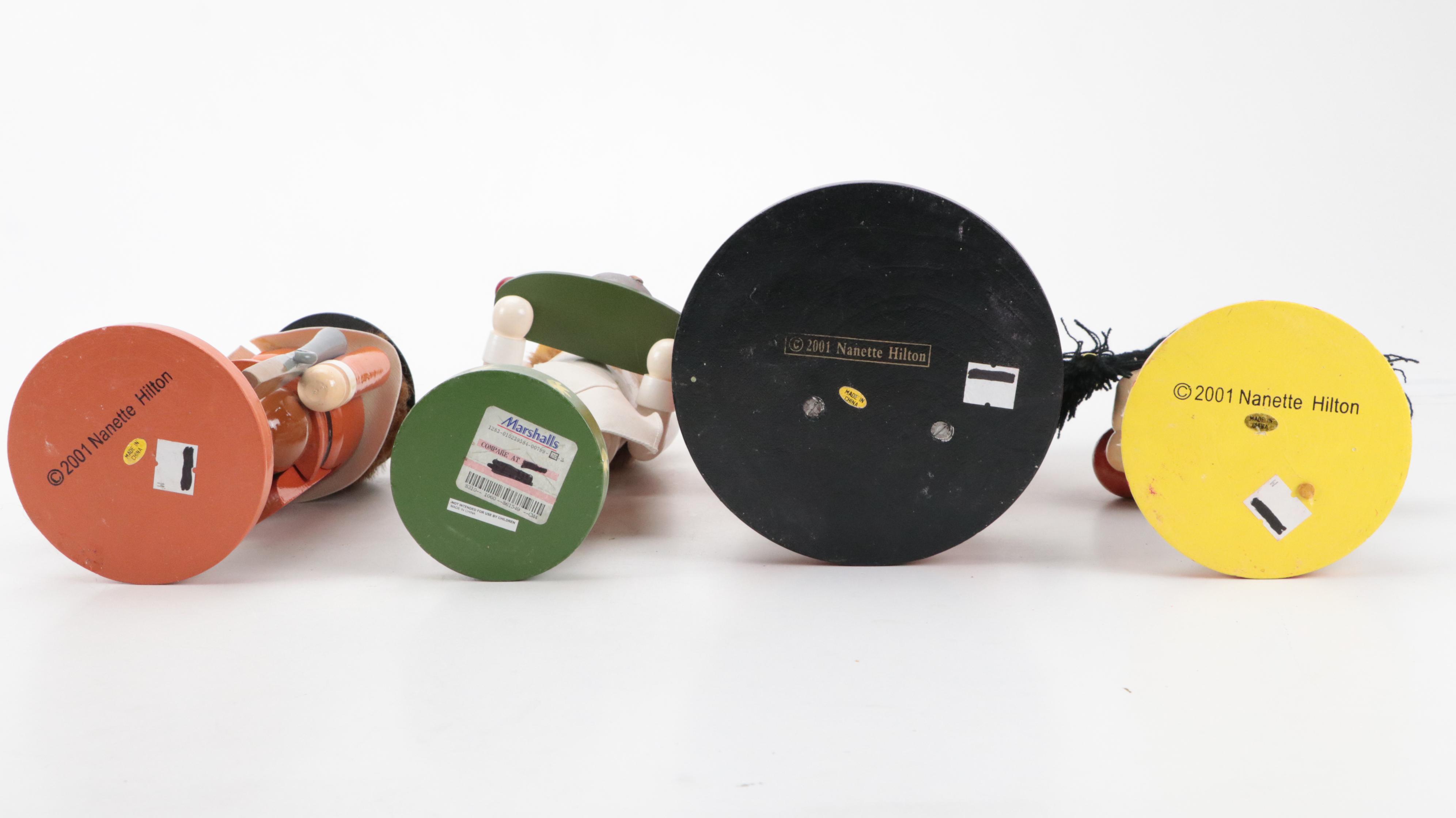 Nanette Hilton Wood Pumpkin Nutcracker with More Fall Theme Table Decor