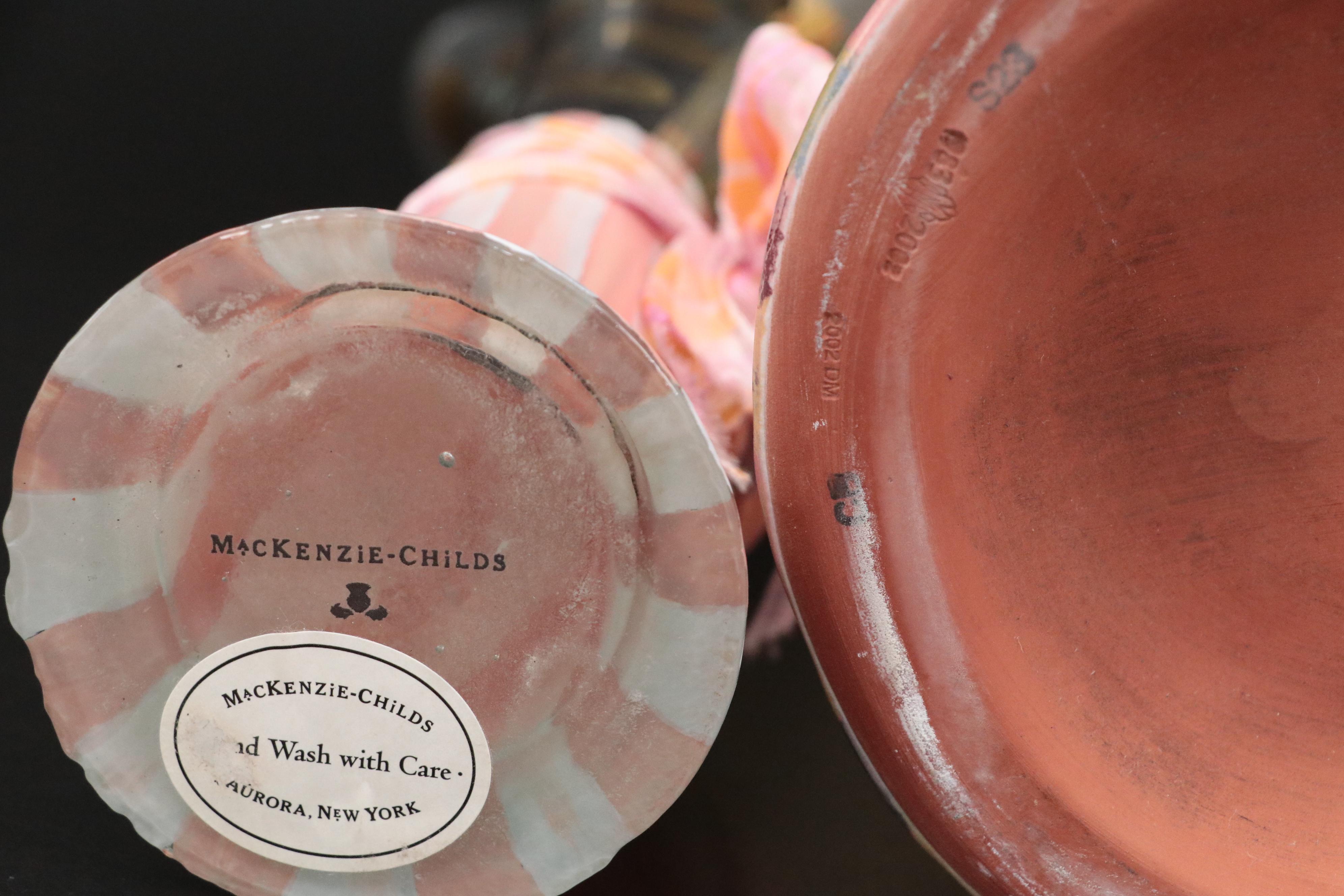 MacKenzie-Childs Hand-Painted Pitcher and Vases