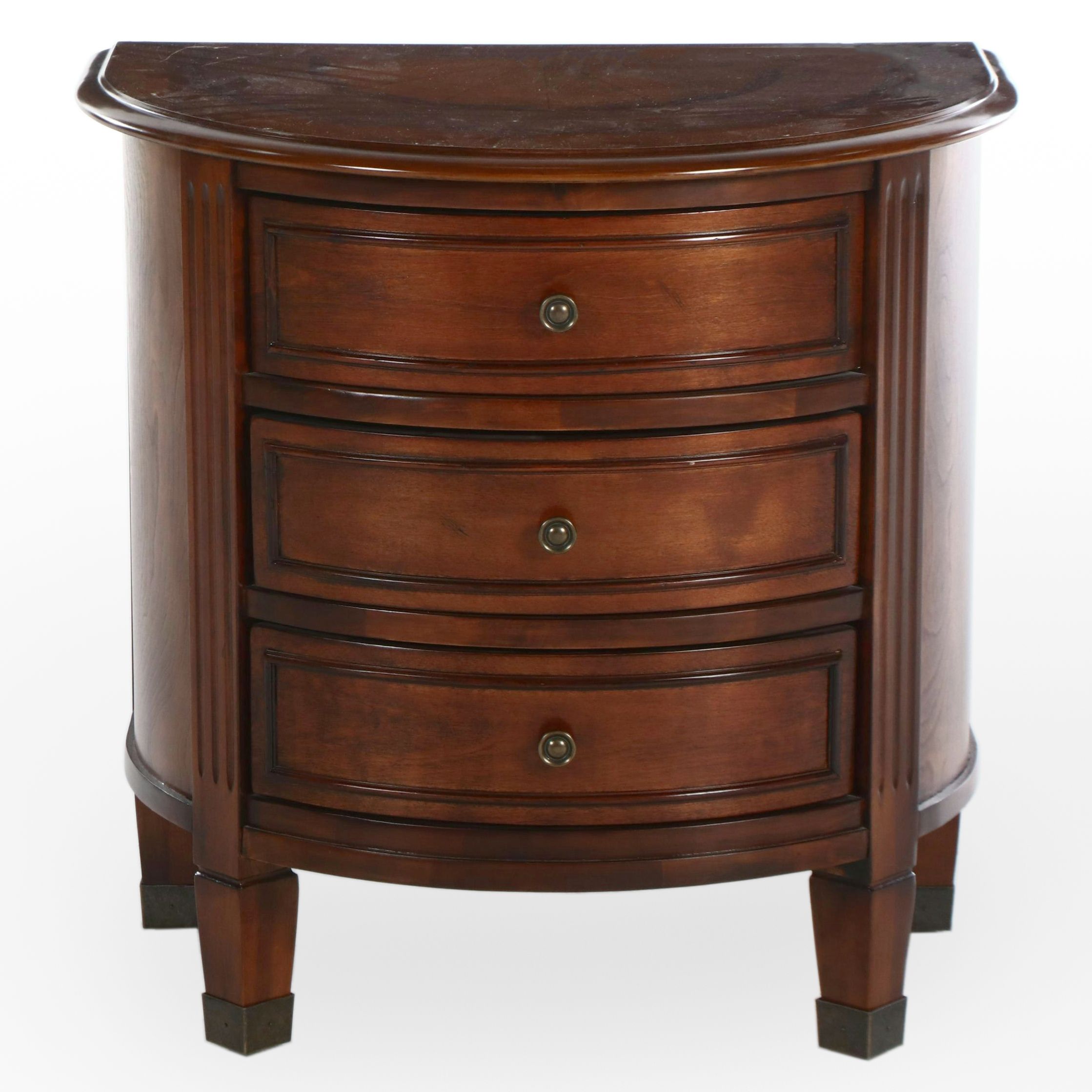 Neoclassical Style Hardwood Bedside Chest
