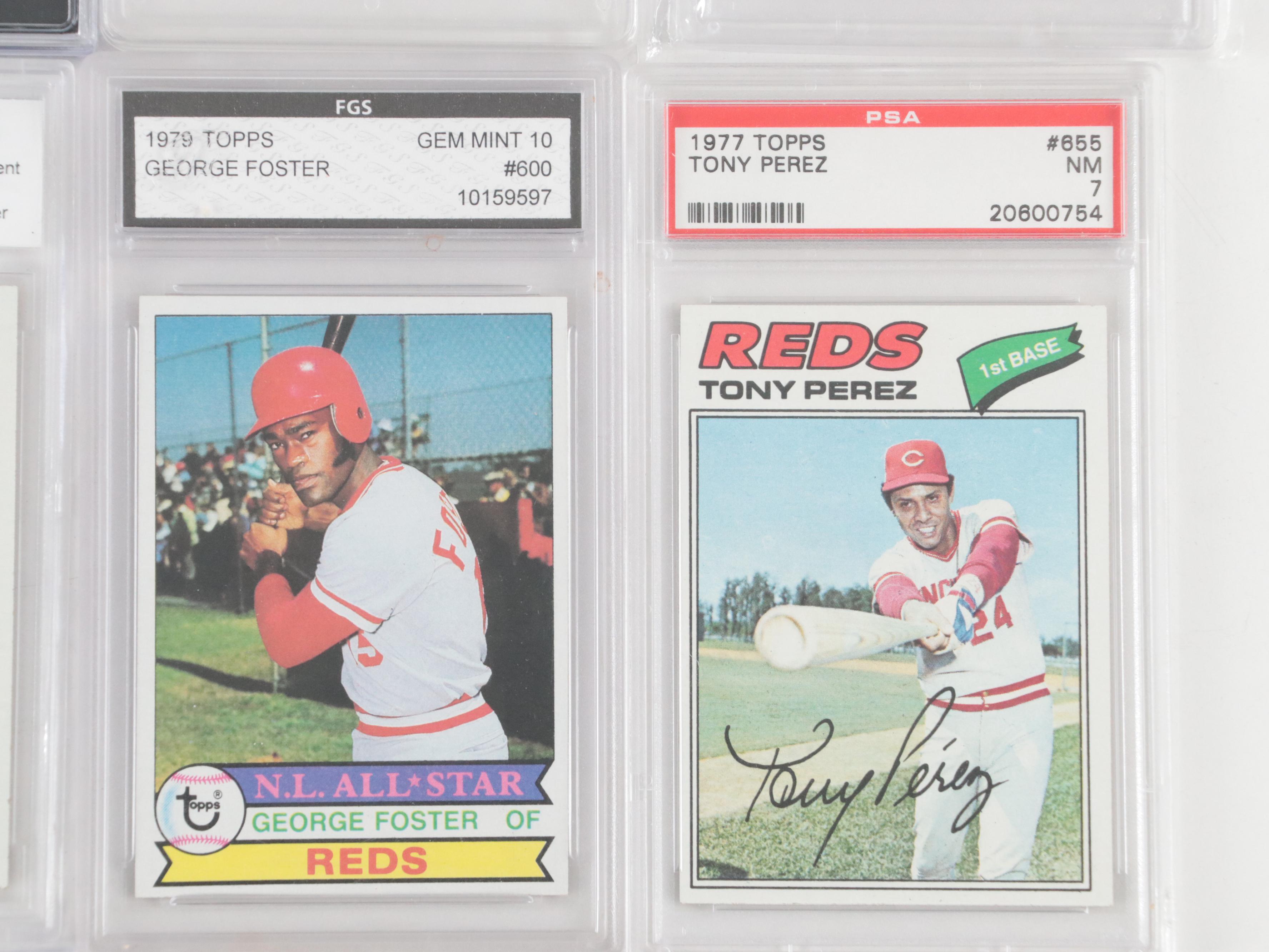 Cincinnati Reds Graded Baseball Cards Featuring Johnny Bench, Pete Rose, More