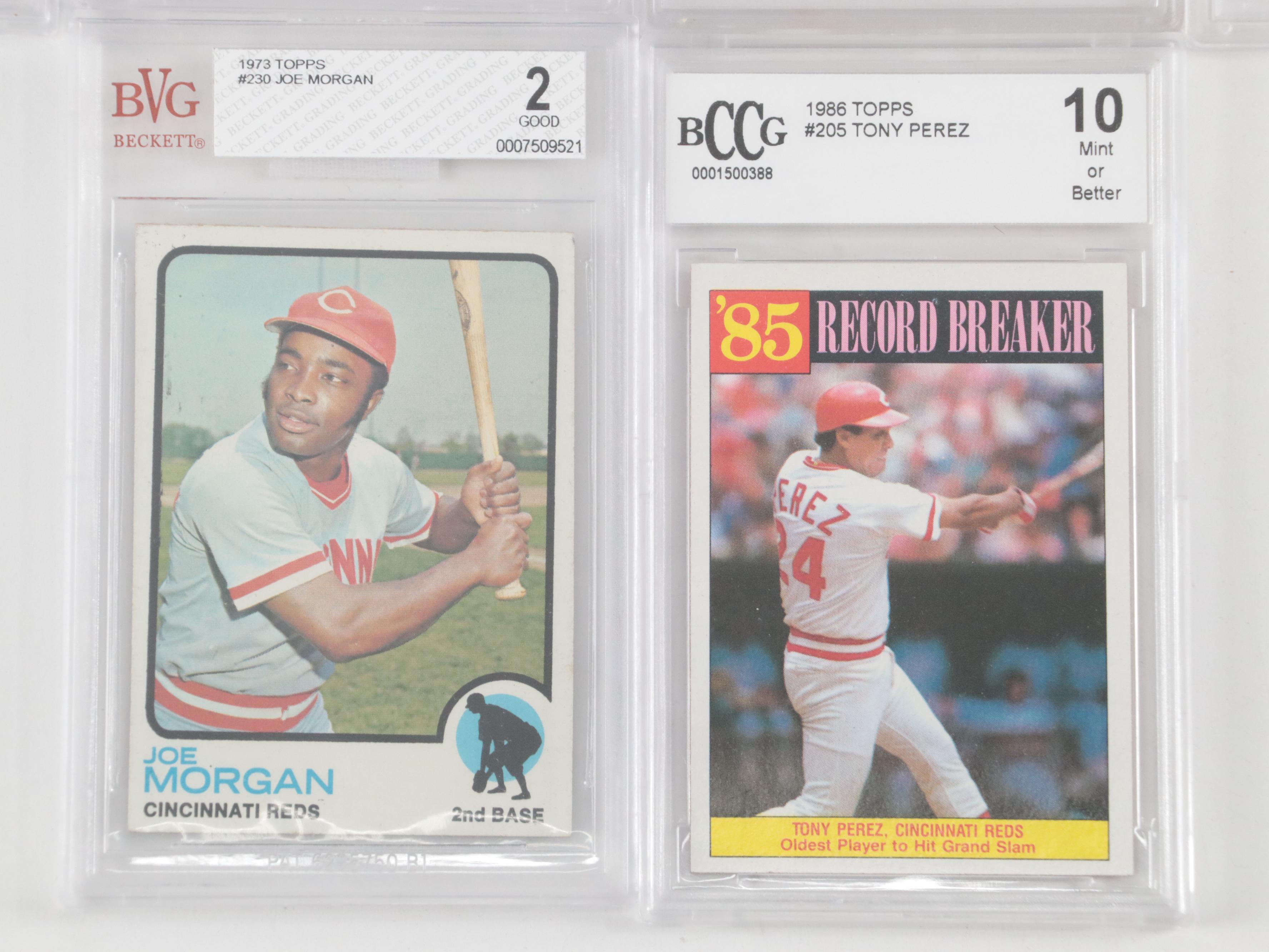 Cincinnati Reds Graded Baseball Cards Featuring Johnny Bench, Pete Rose, More