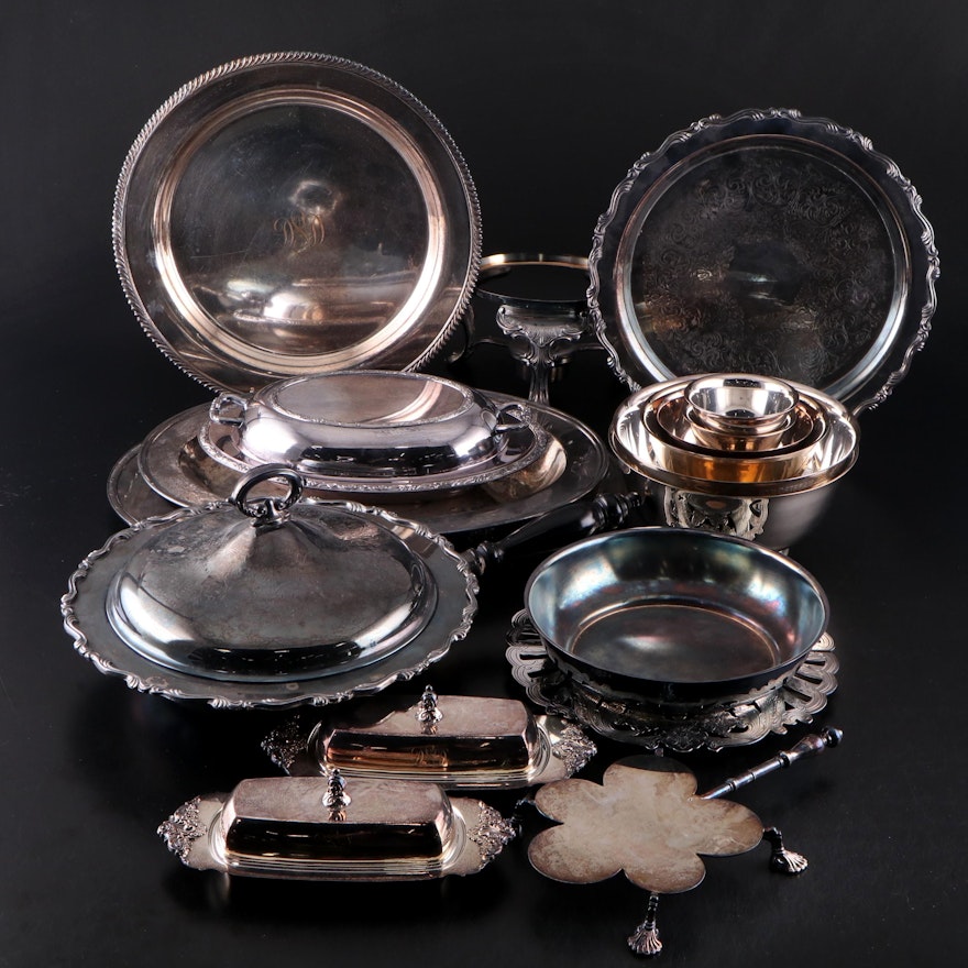 FB Rogers Paul Revere Reproduction Bowl Sets with More Silver Plate Serveware