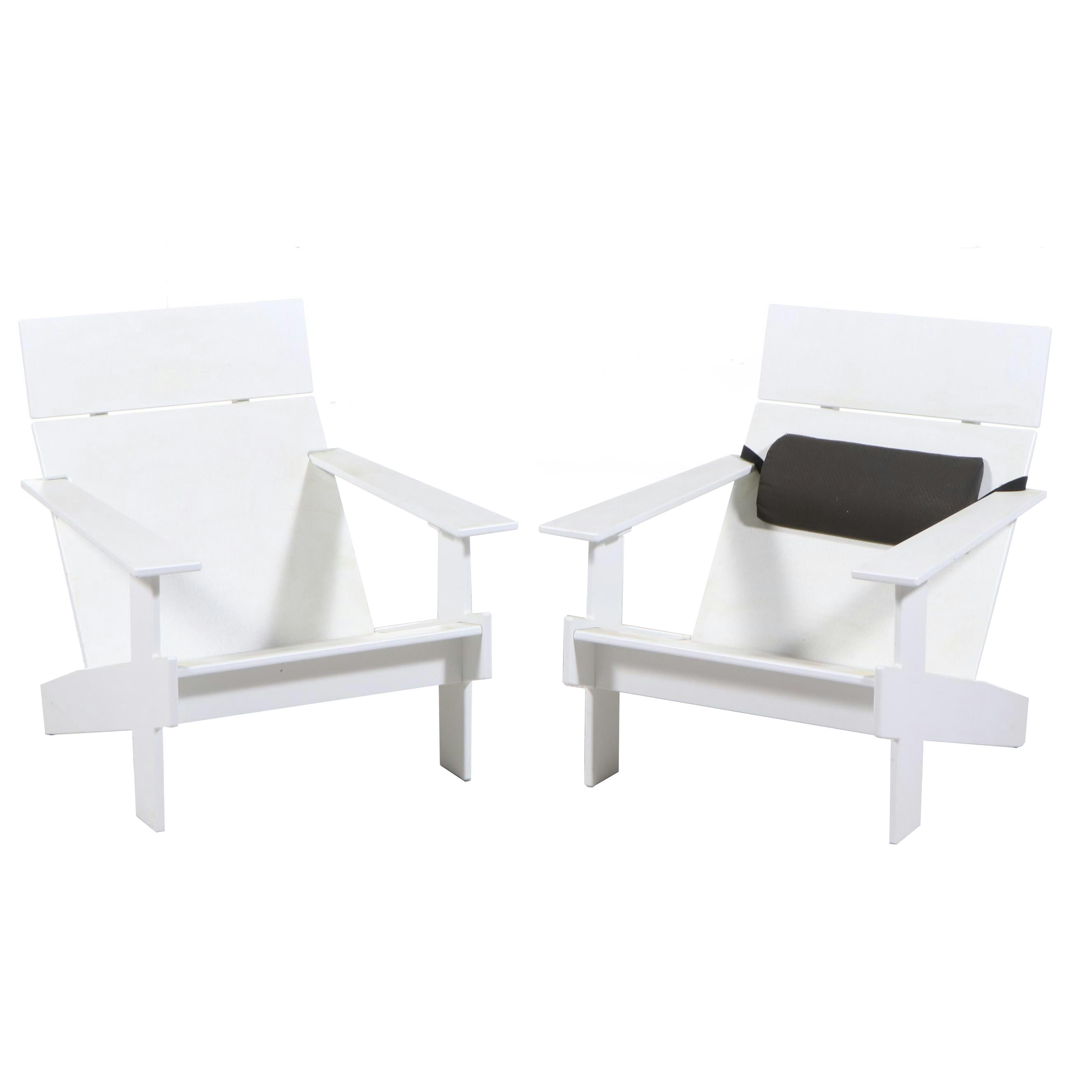 Pair of Loll Designs Modern "Lollygagger" Recycled Plastic Lounge Chairs