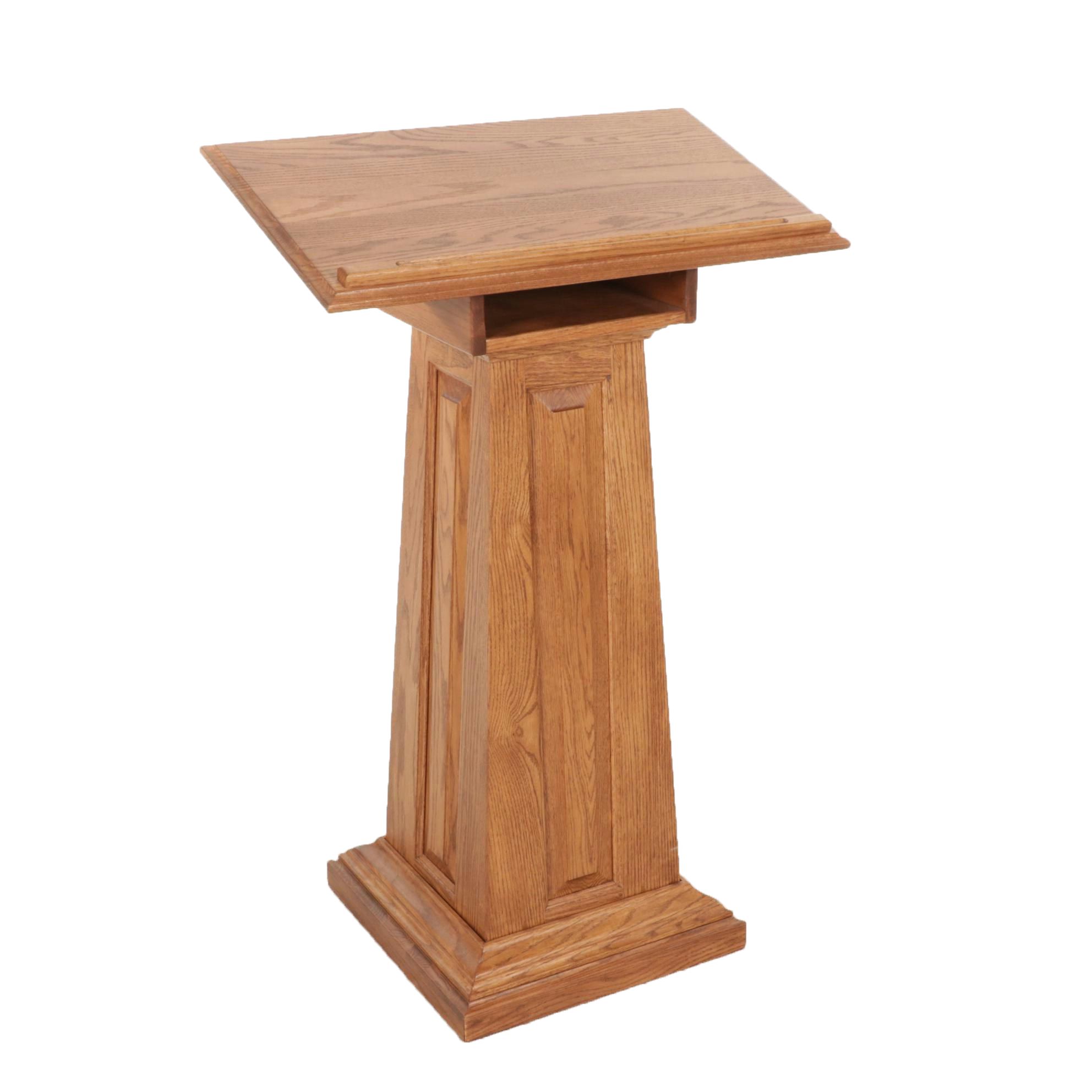 Late Victorian Style Oak Lectern