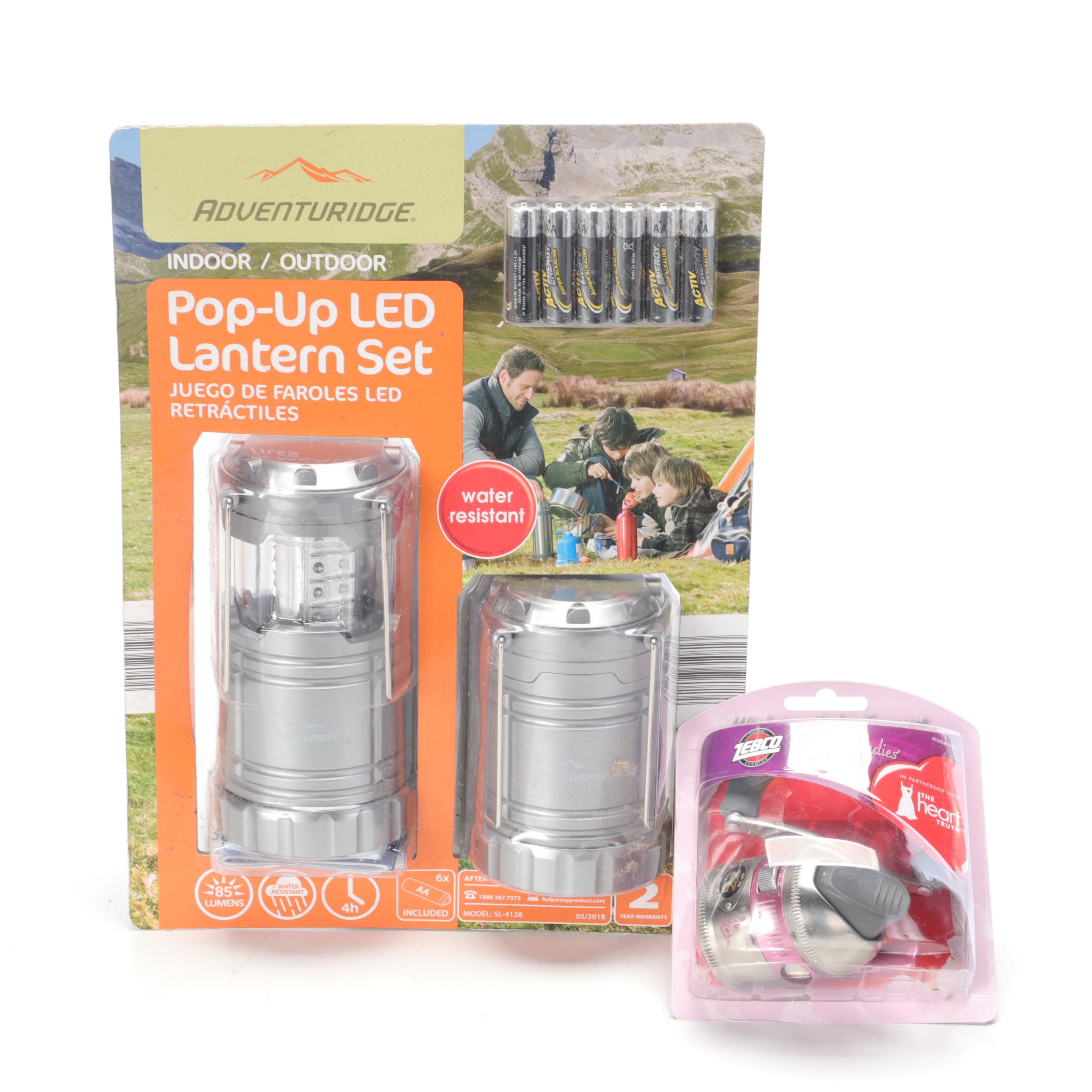 Igloo Marine Ultra Backpack Cooler with Lanterns and Other Outdoor Gear