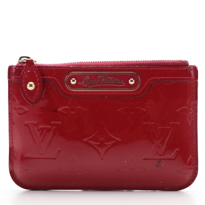 Louis Vuitton Key Pouch in Red Monogram Vernis Leather