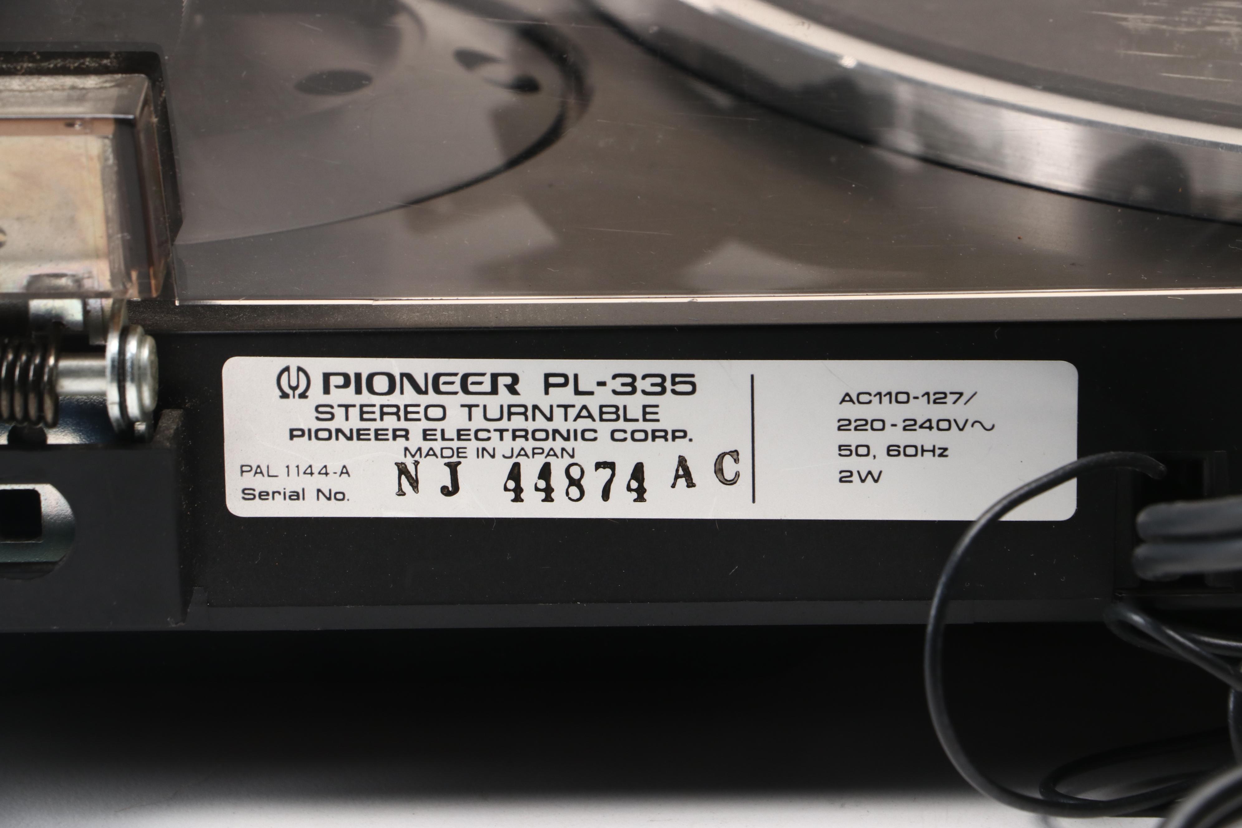 Pioneer Fully Automatic Stereo Turntable, 1980s