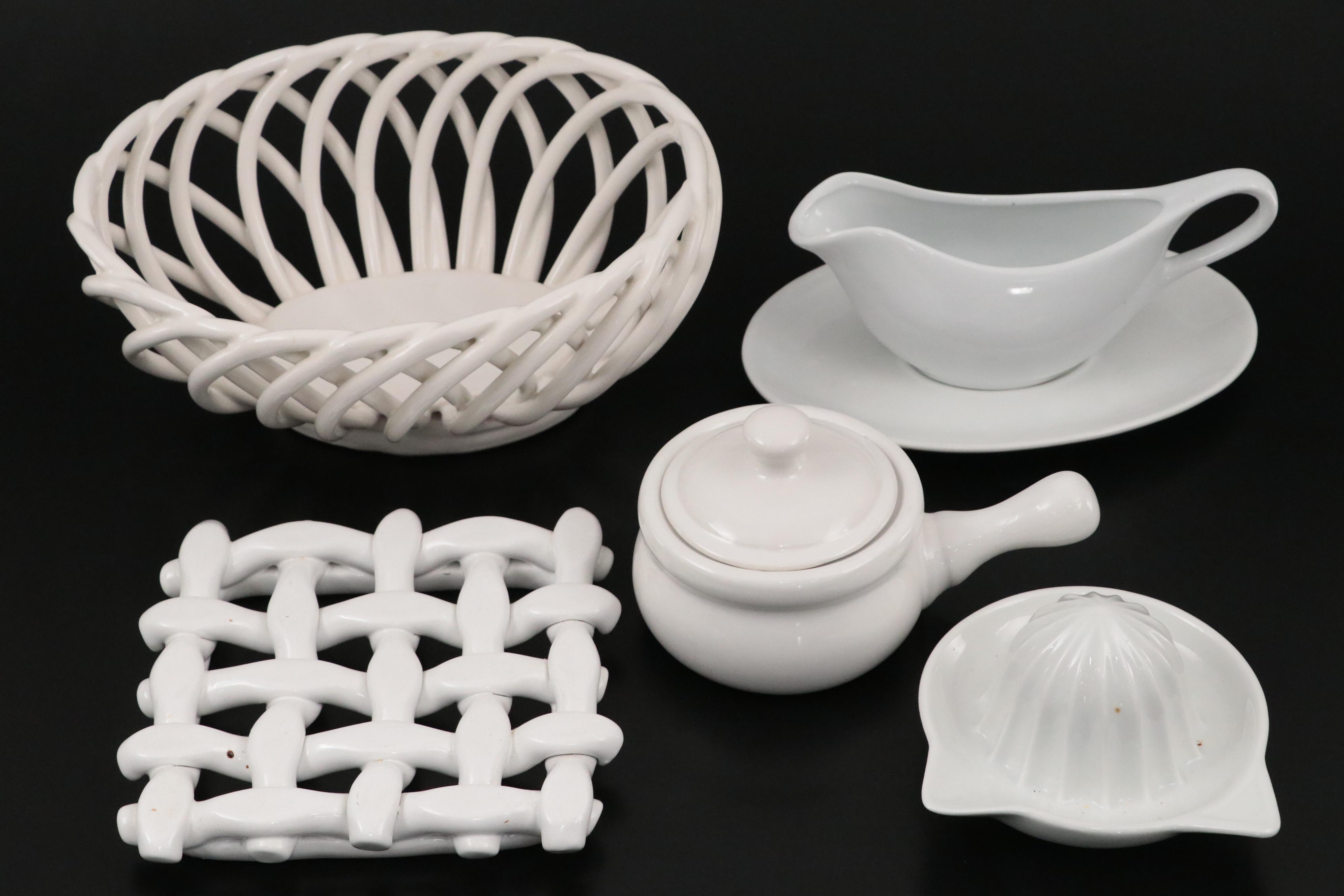 Apilco Porcelain with Other Soup Bowls and White Ceramic Table Accessories