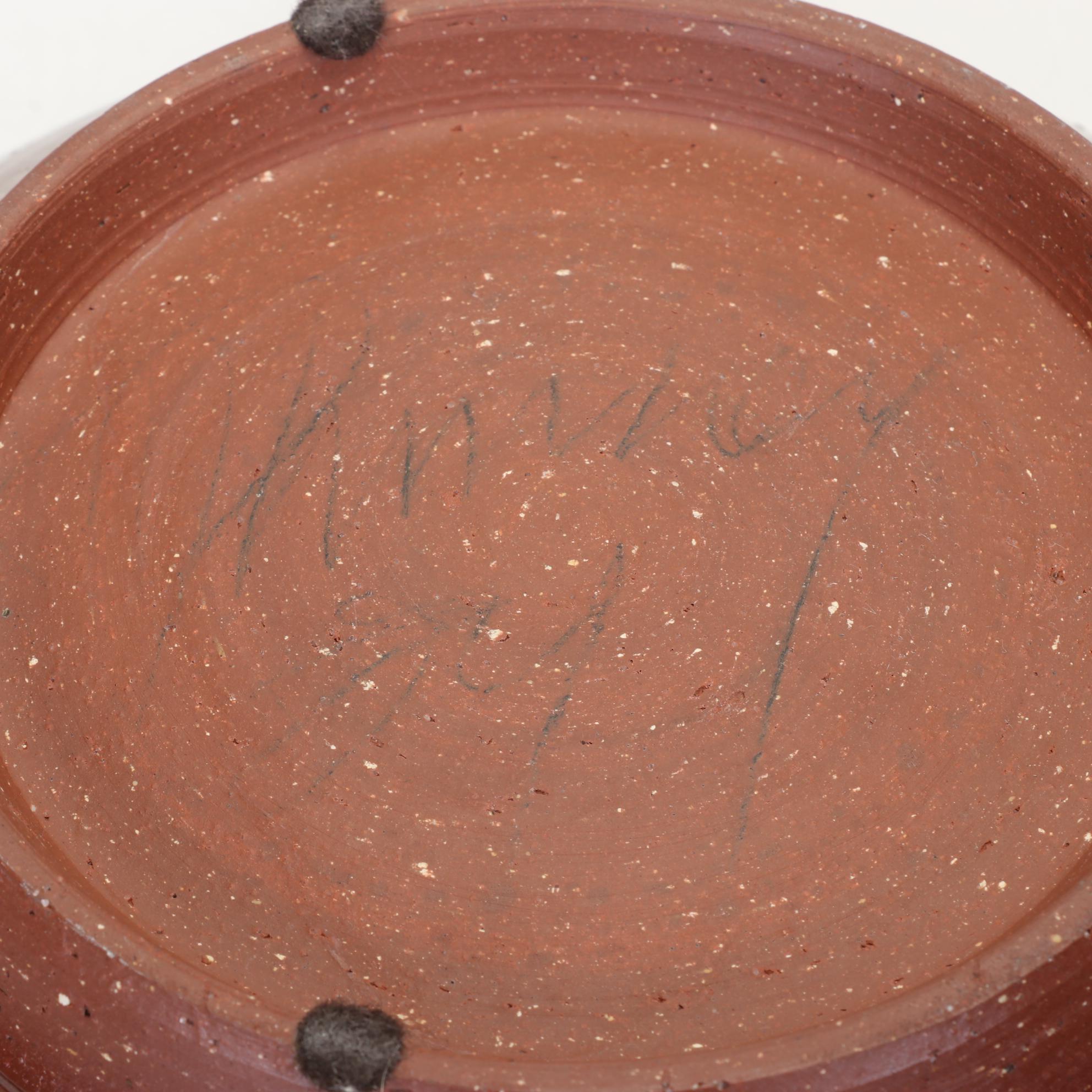 Art Pottery Geometric Motif Bowl With Brown Jug and Portuguese Pitcher