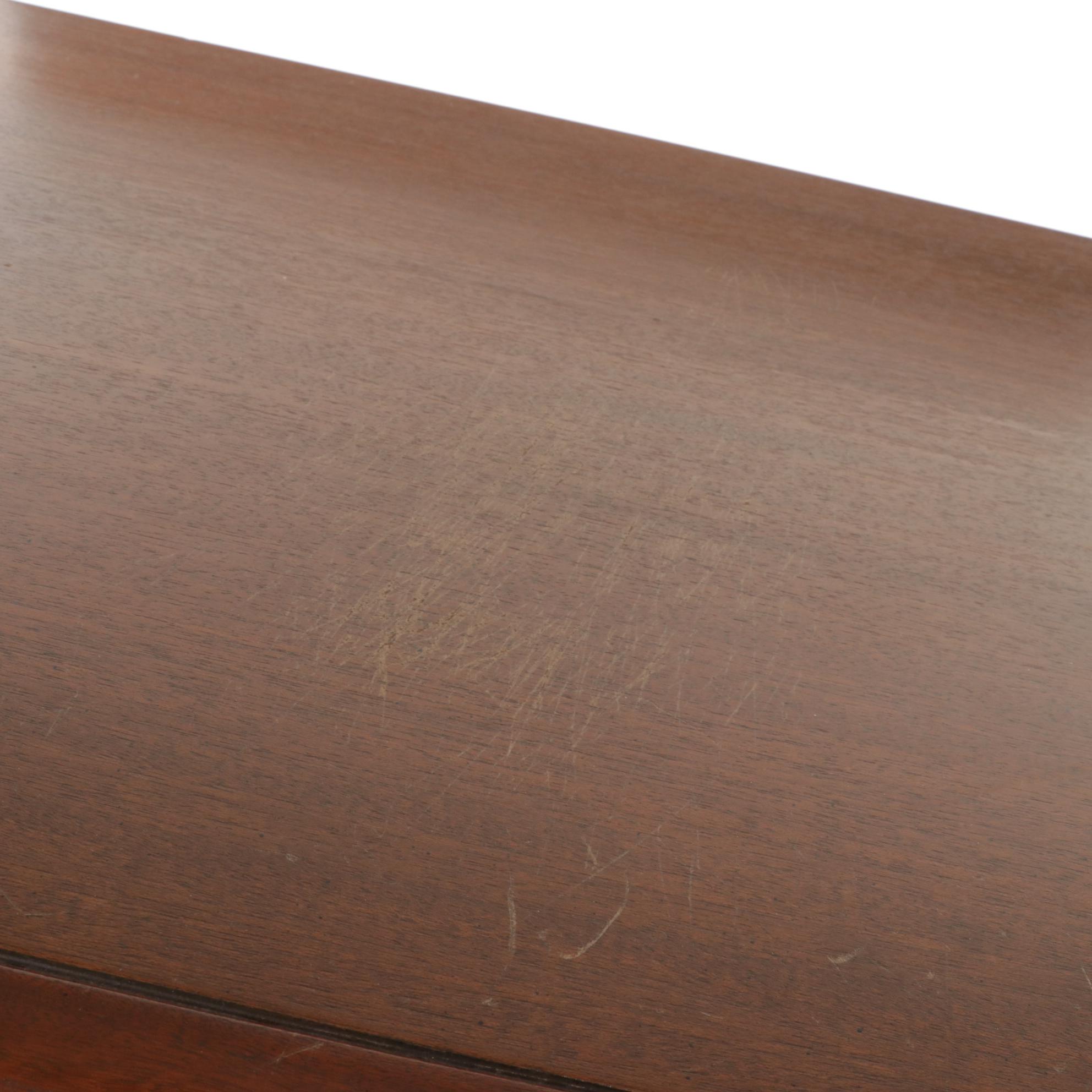 Mid Century Modern Mahogany Chest of Drawers and Pair of Bedside Cabinets