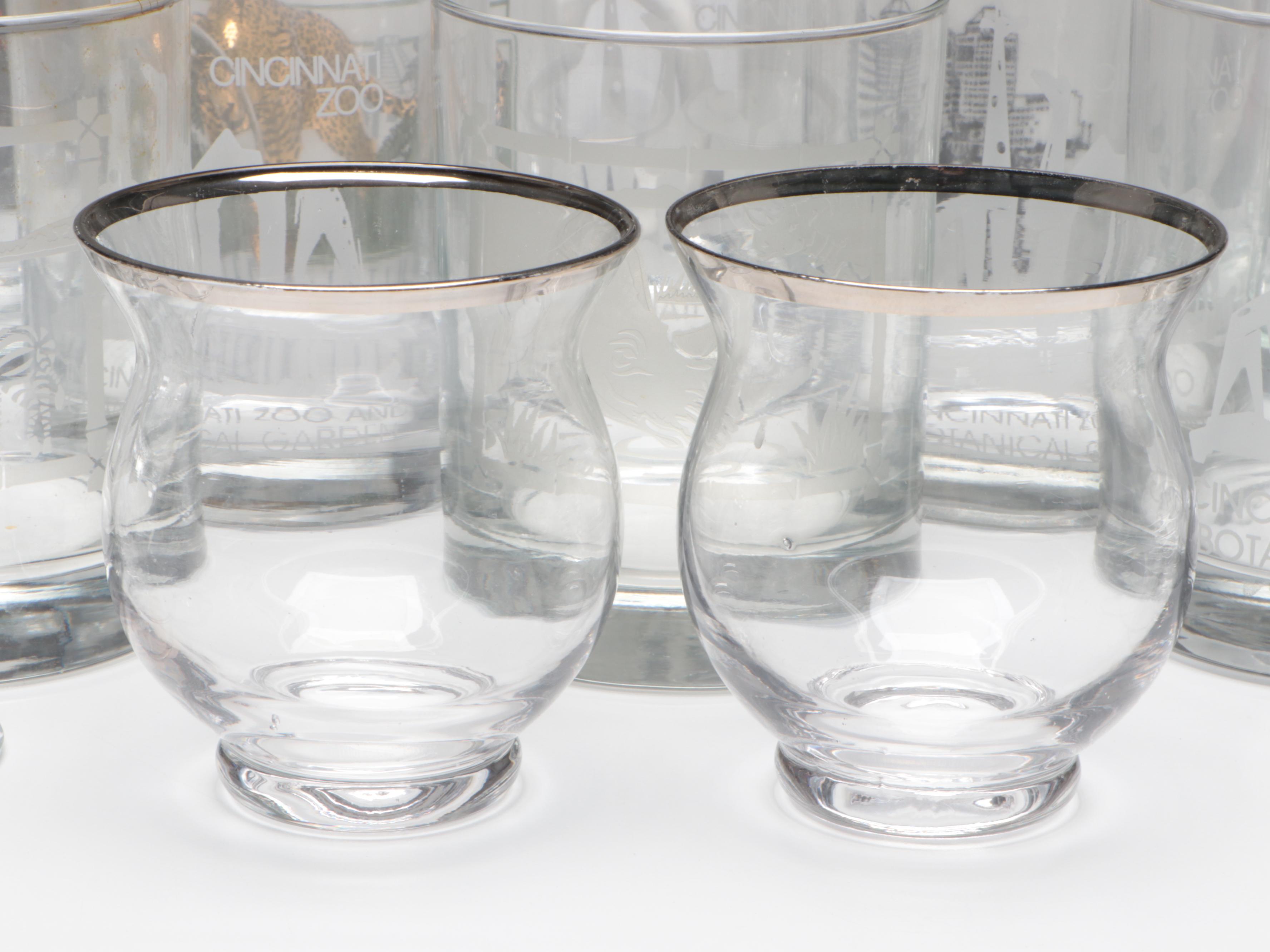 Pewter Shot Glass with Other Glasses and Mugs