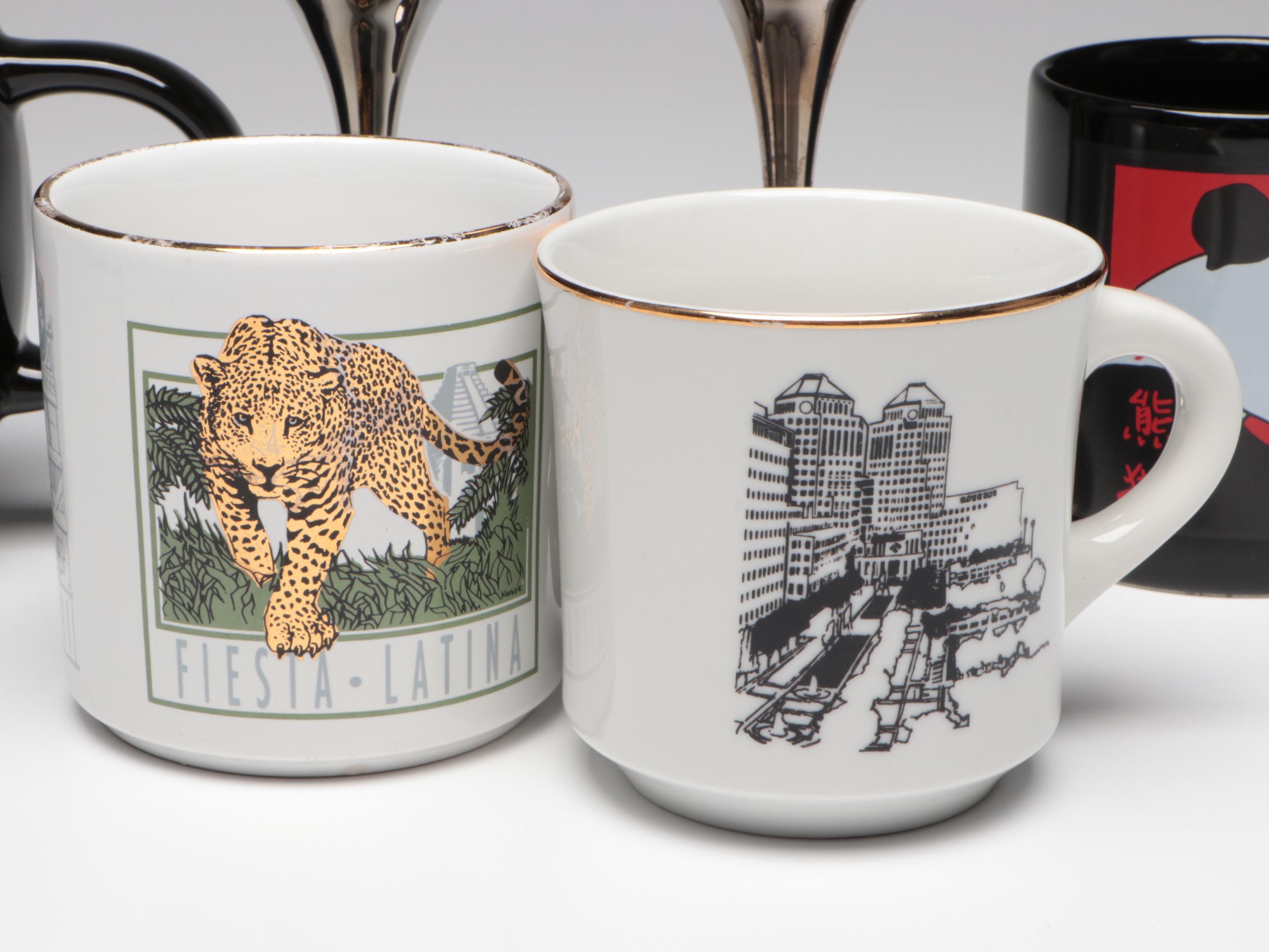 Pewter Shot Glass with Other Glasses and Mugs