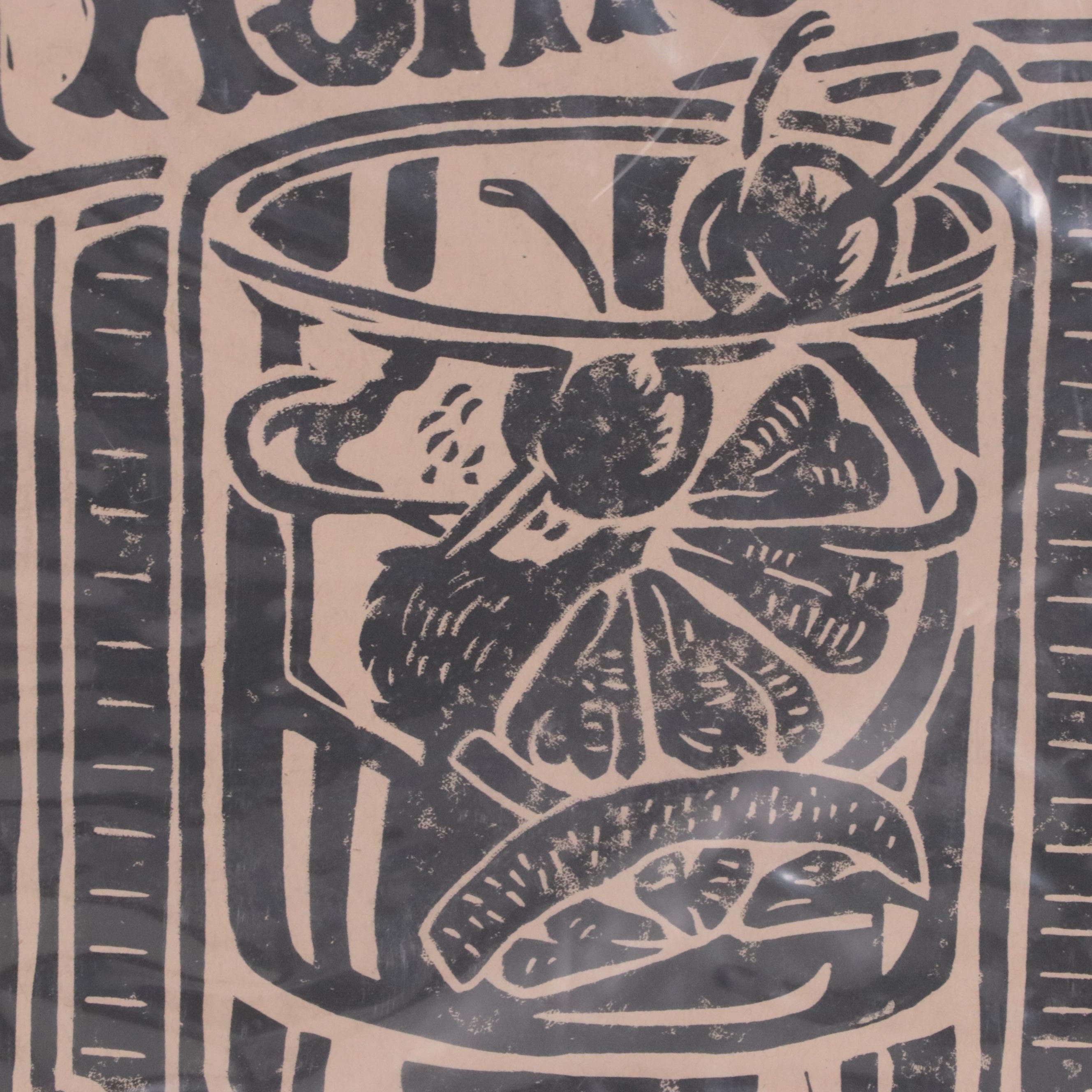 Derrick Castle Relief Prints Including "Tequila," 2014