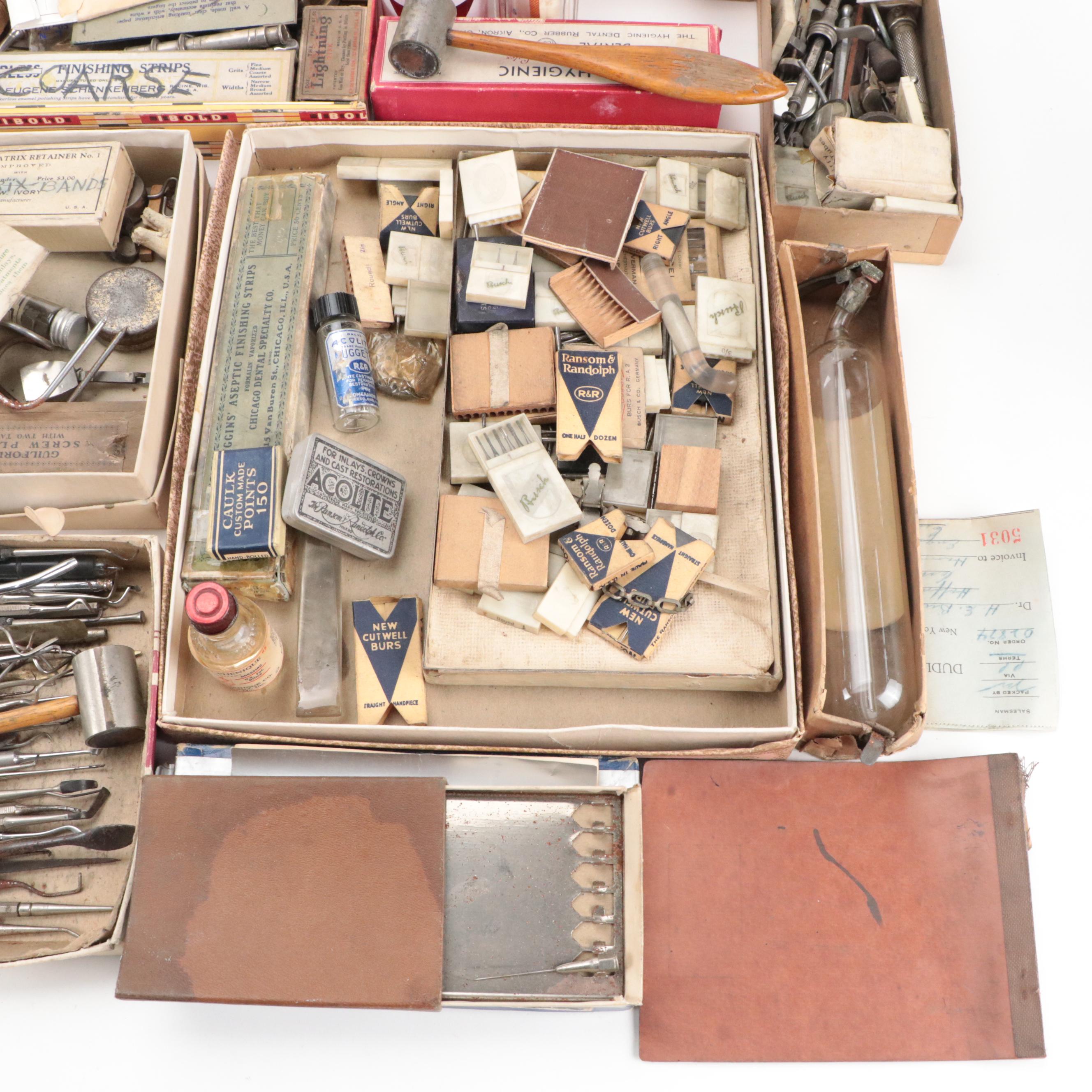 Dental Tools and Supplies, Mid-20th Century