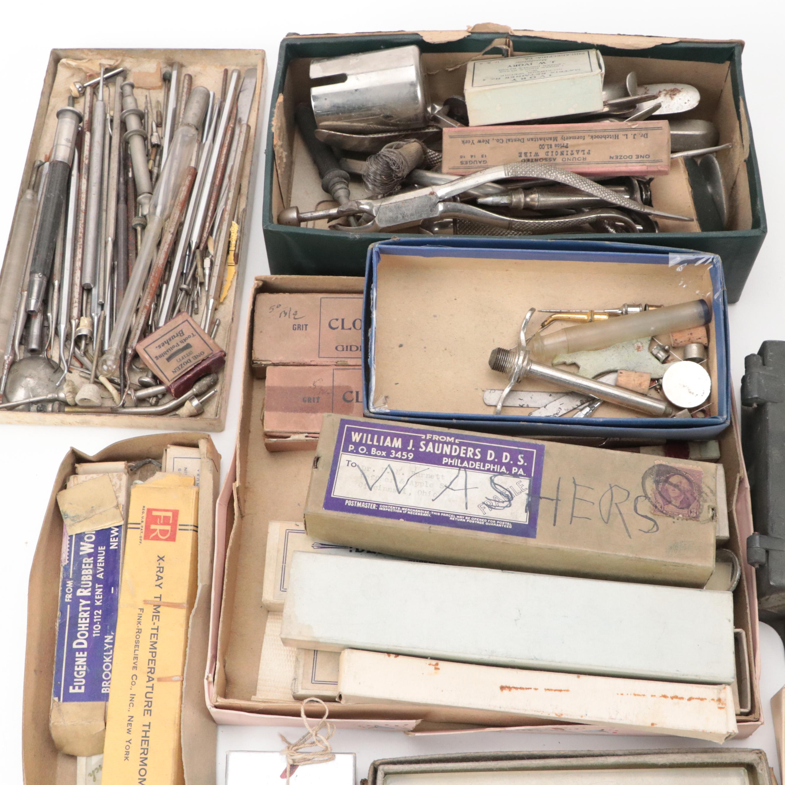Dental Tools and Supplies, Mid-20th Century