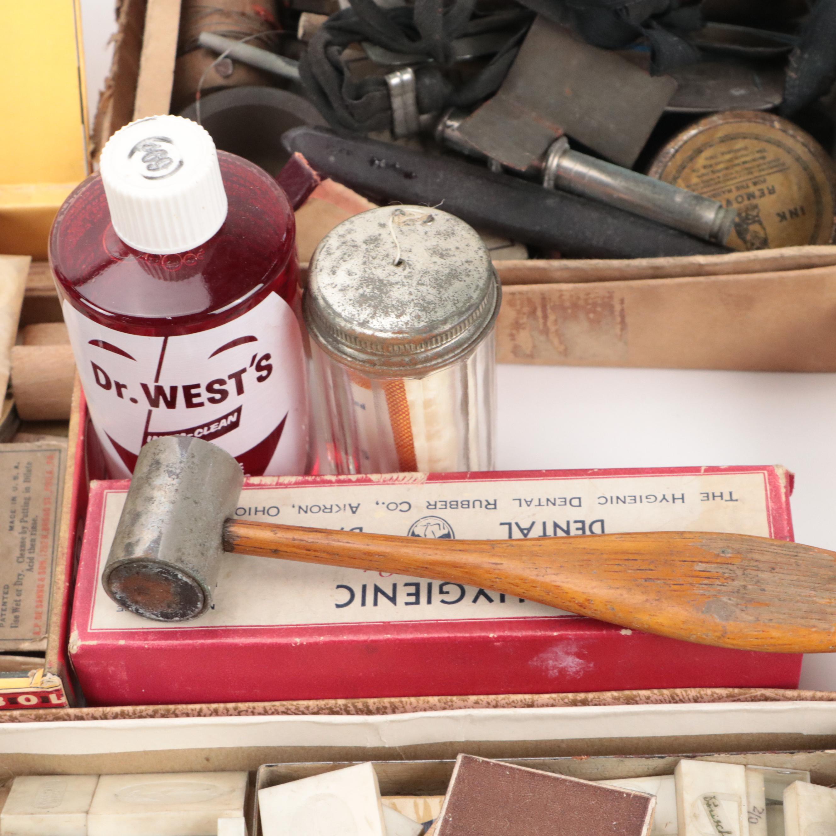Dental Tools and Supplies, Mid-20th Century