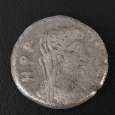 Ancient Egypt, Alexandria Billon Tetradrachm Coin of Nero, ca. 55 A.D.