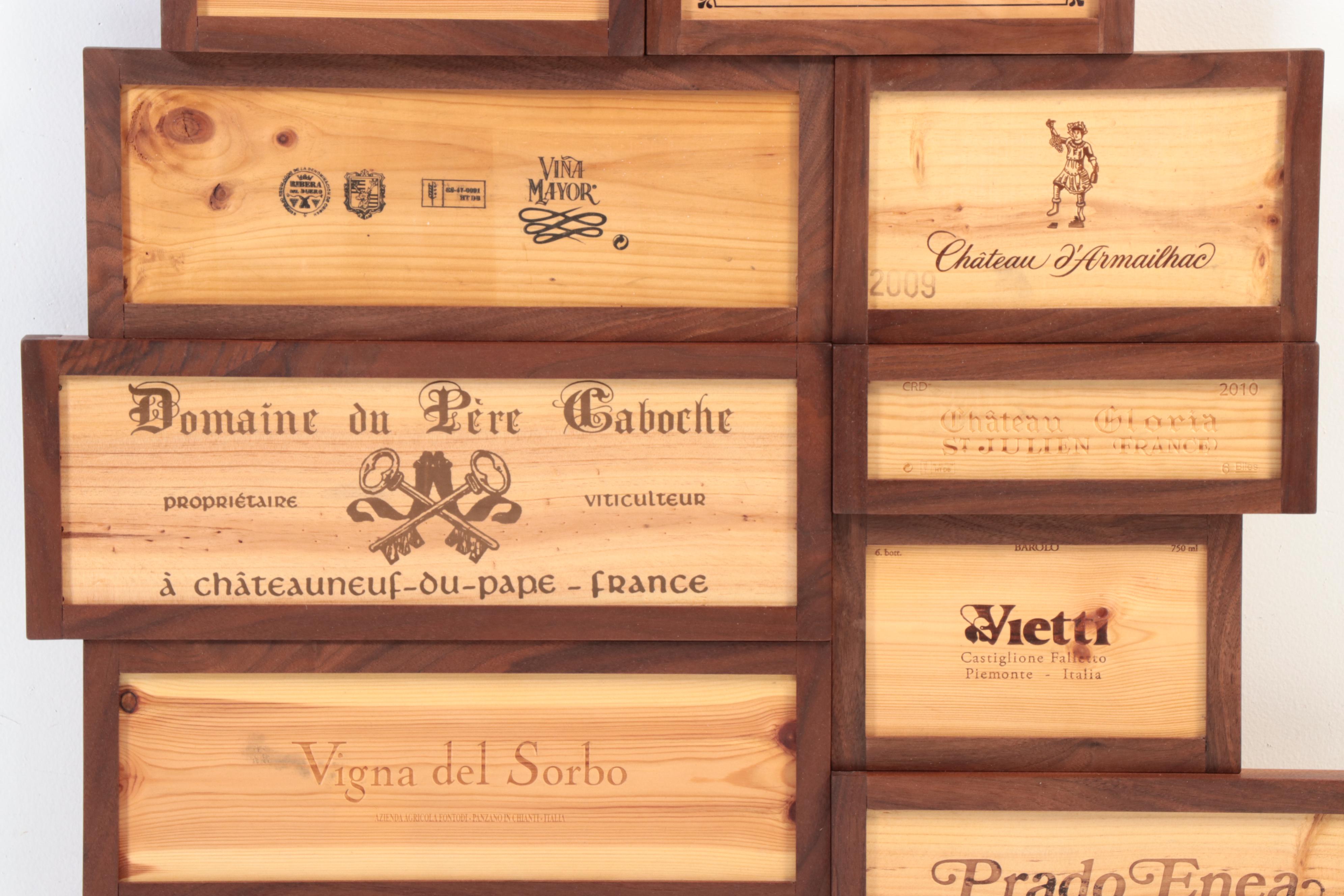 Wood Wine Crate Wall Hanging