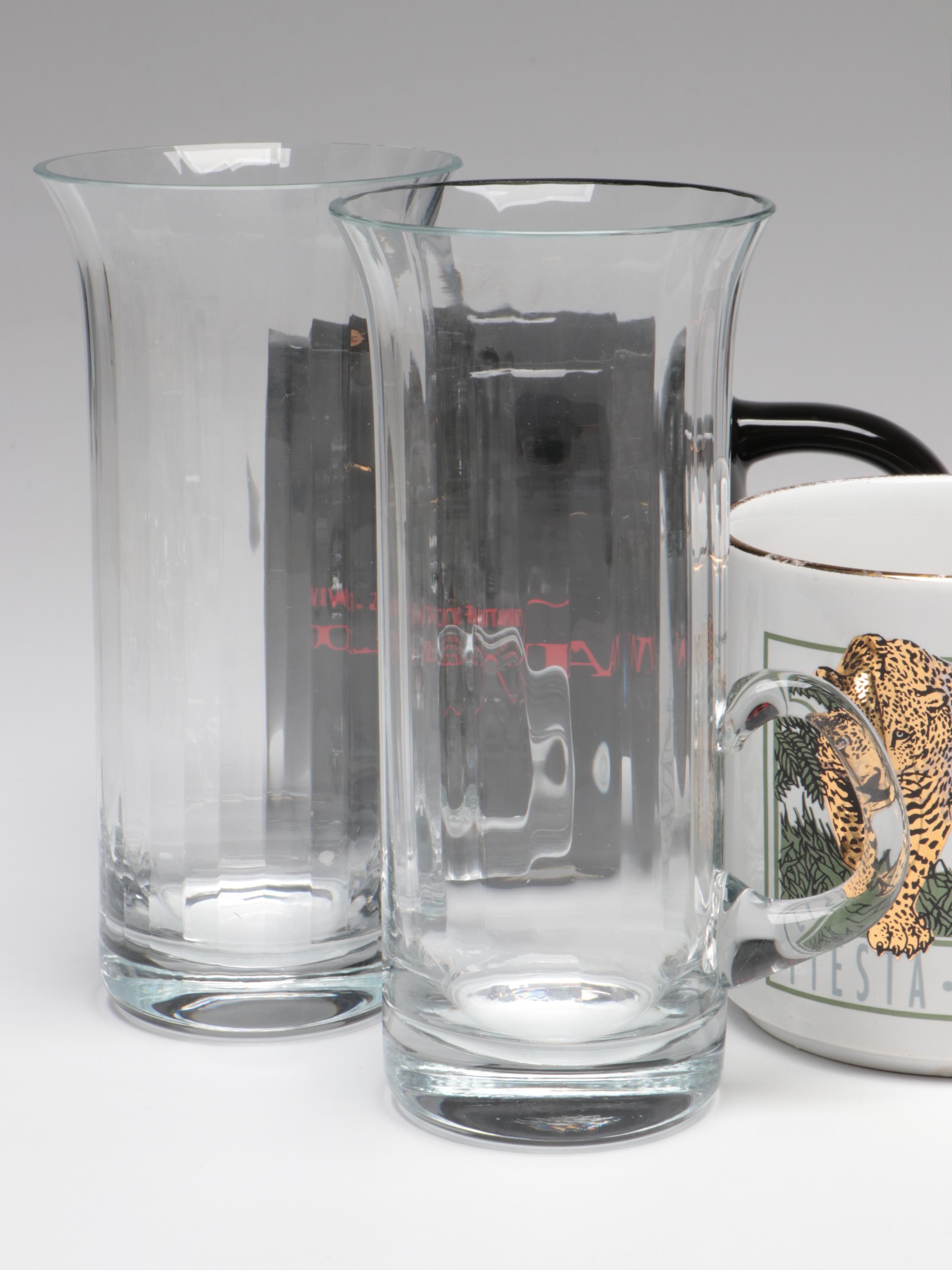 Pewter Shot Glass with Other Glasses and Mugs