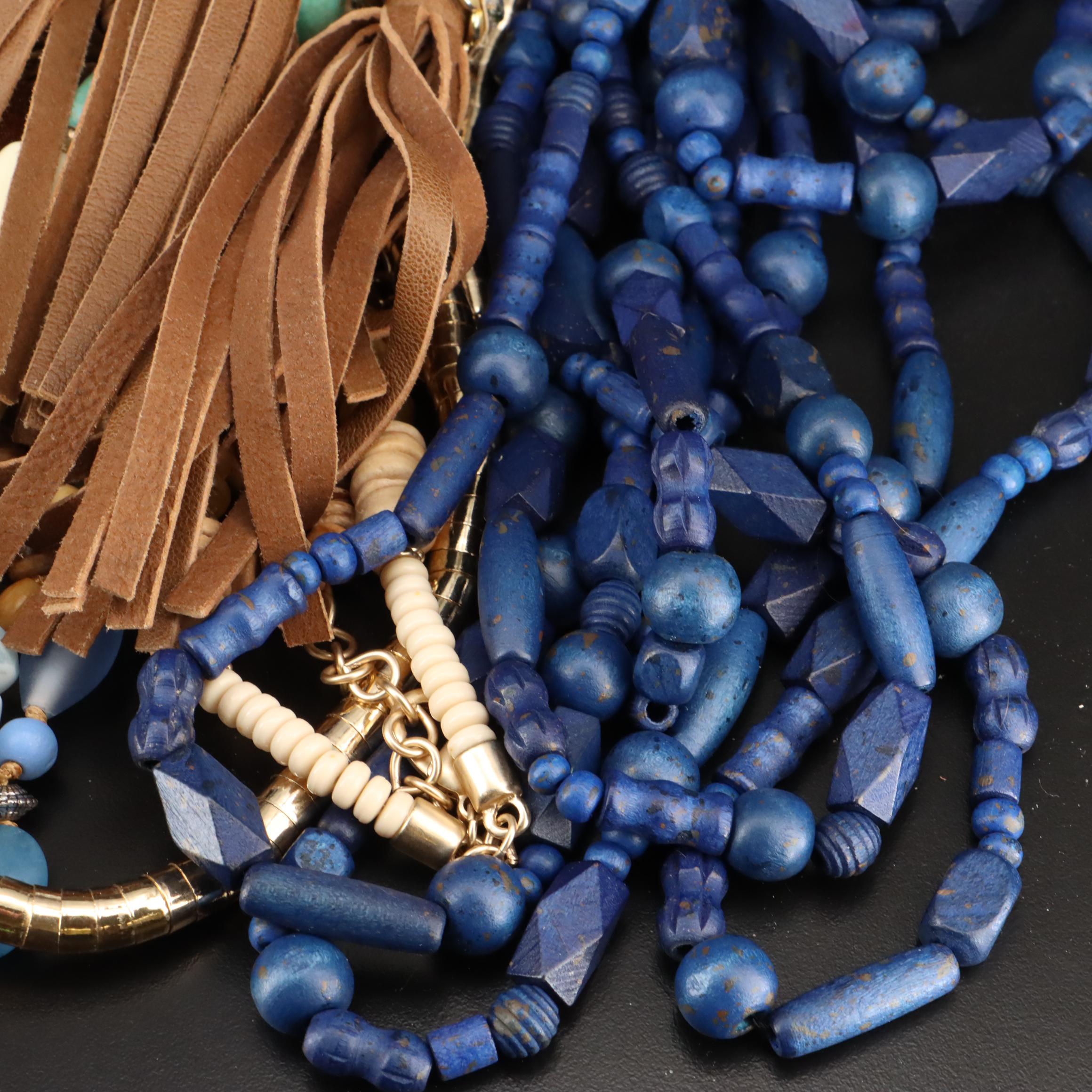 Bohemian Style Jewelry Collection Including Quartz and Faux Turquoise