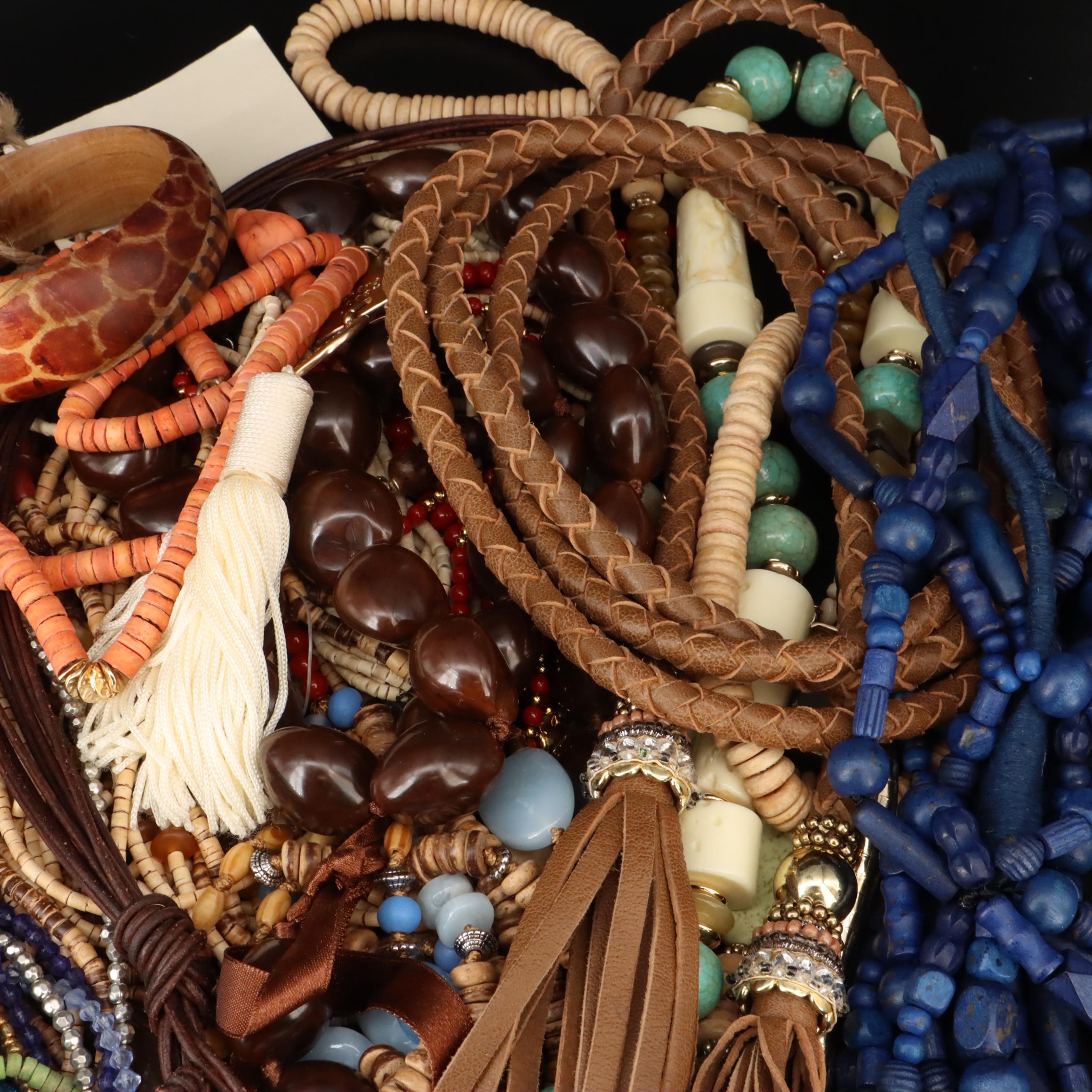 Bohemian Style Jewelry Collection Including Quartz and Faux Turquoise