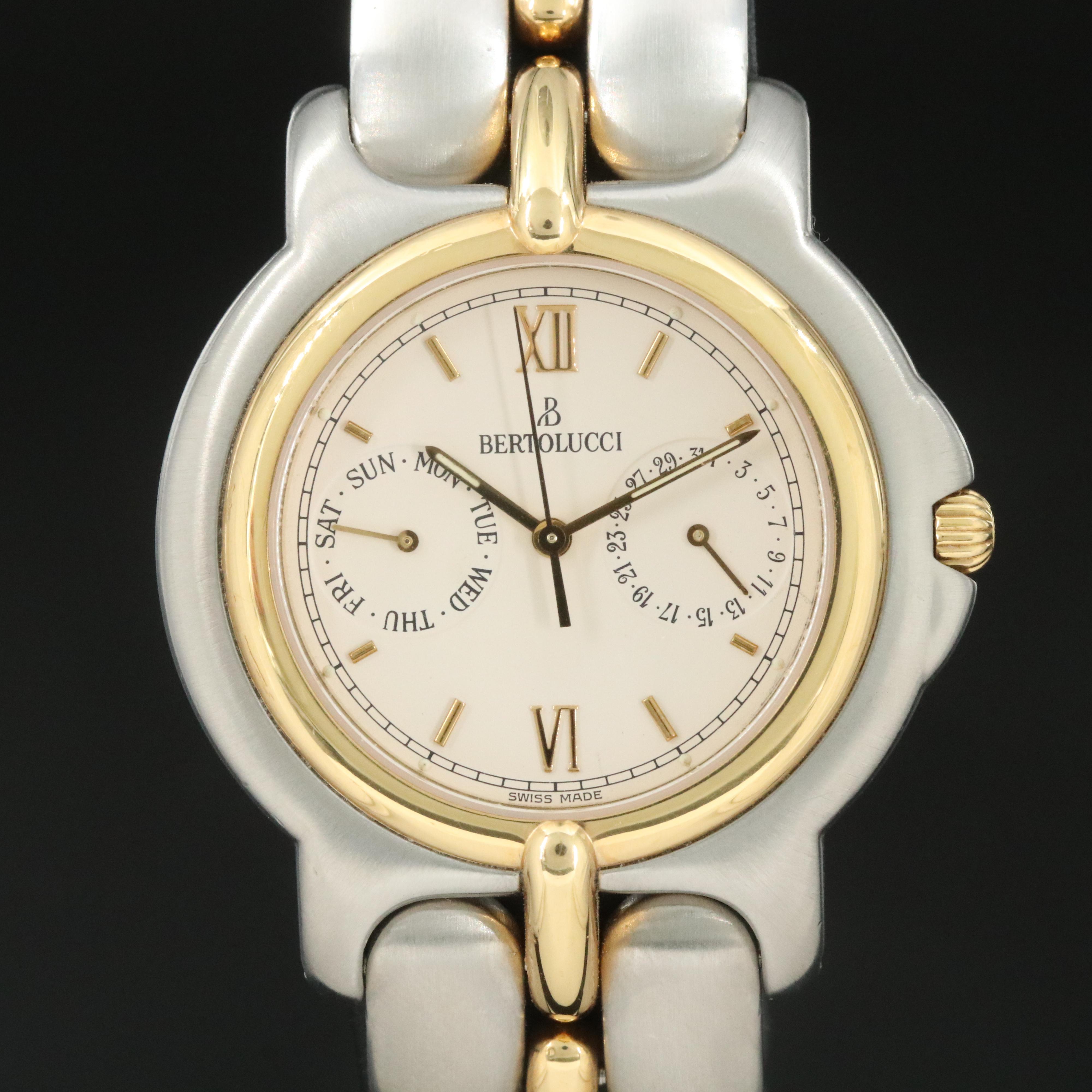 Bertolucci Pulchra 18K and Stainless Steel Day-Date Watch