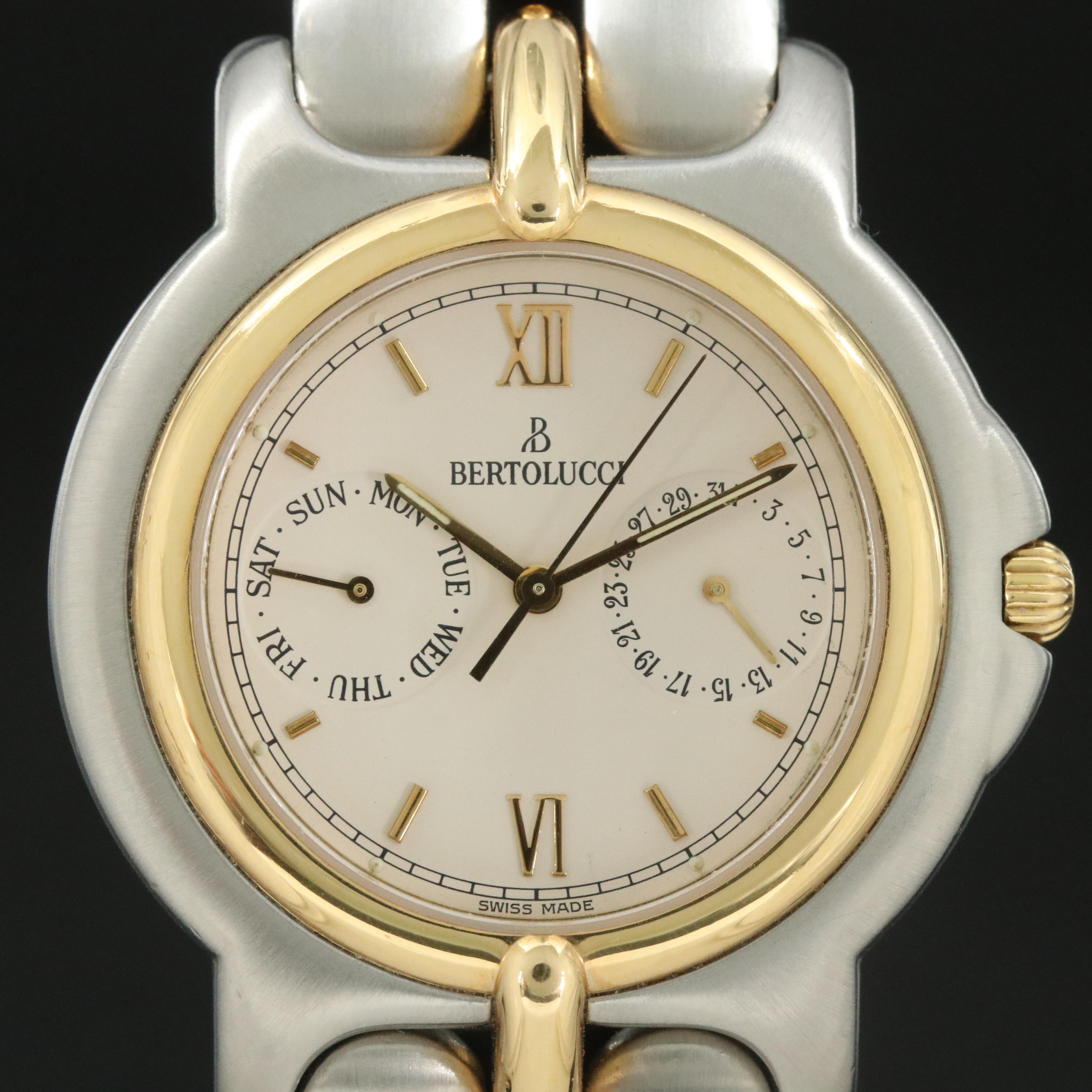 Bertolucci Pulchra 18K and Stainless Steel Day-Date Watch