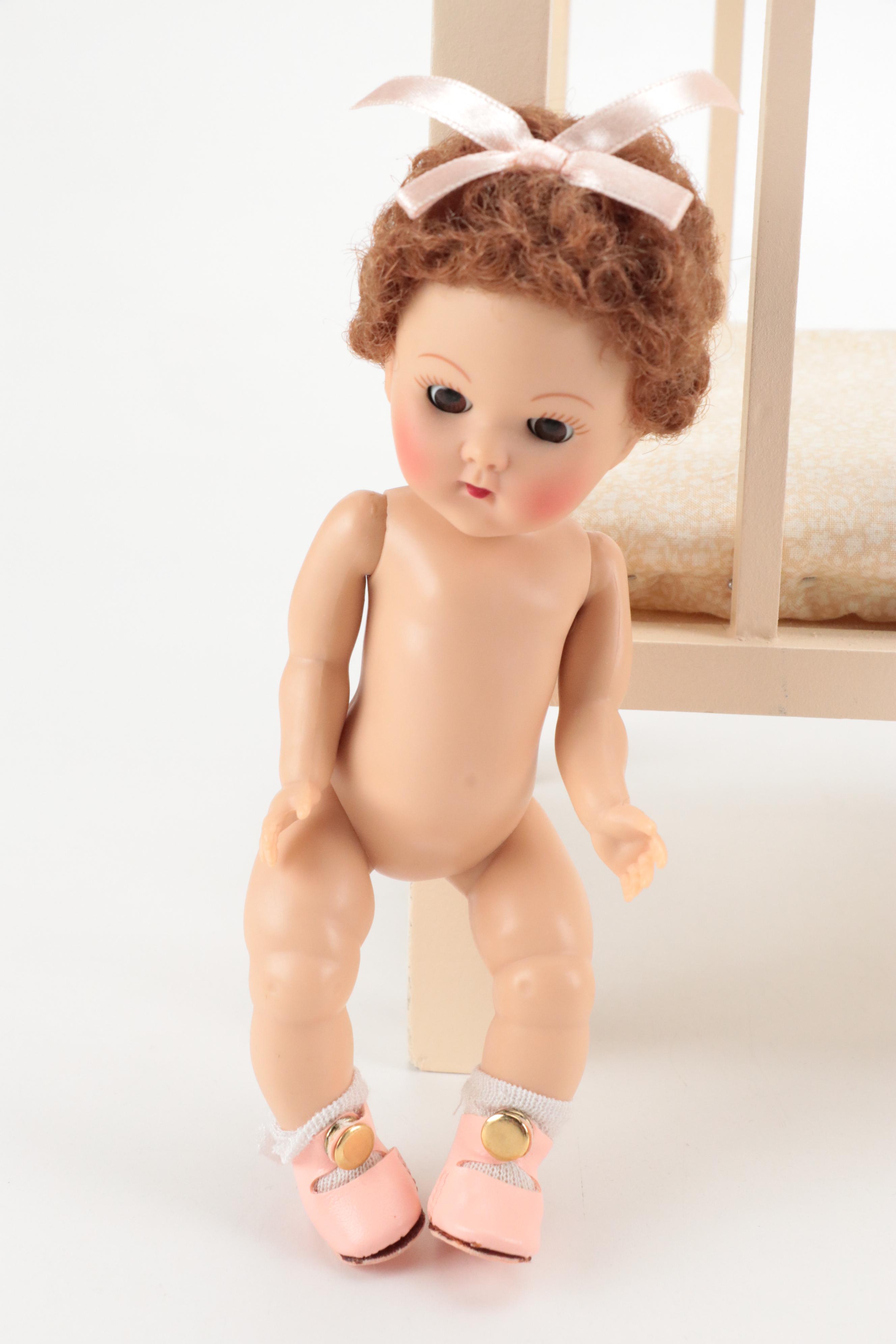 The Vogue Doll Company "Bunny Pink" and More Crib Crowd Dolls and Crib