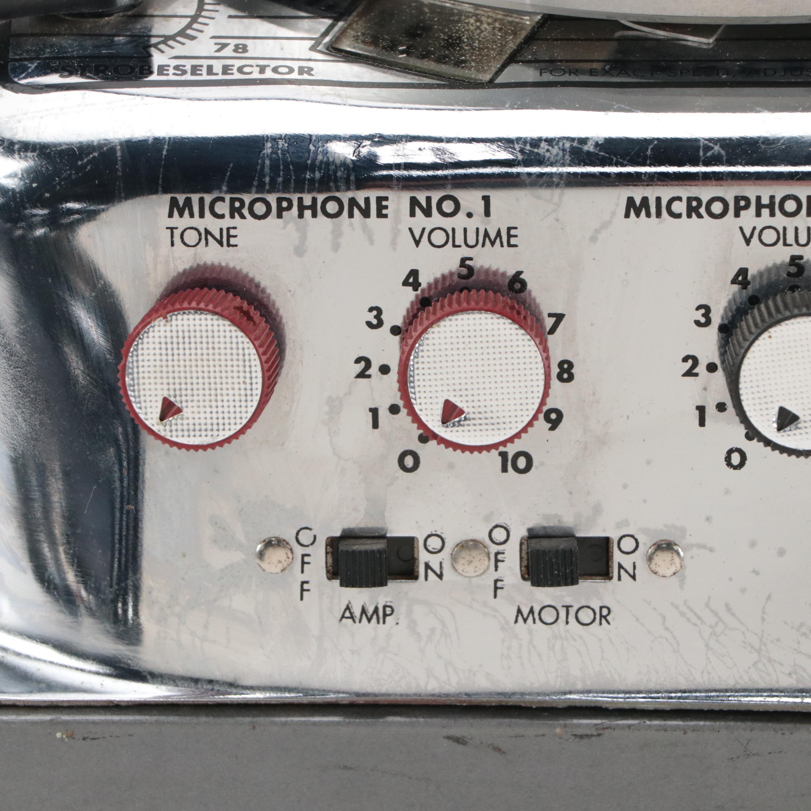 Rheem Califone "Commander II" Turntable and Tube Amp, Mid-20th Century