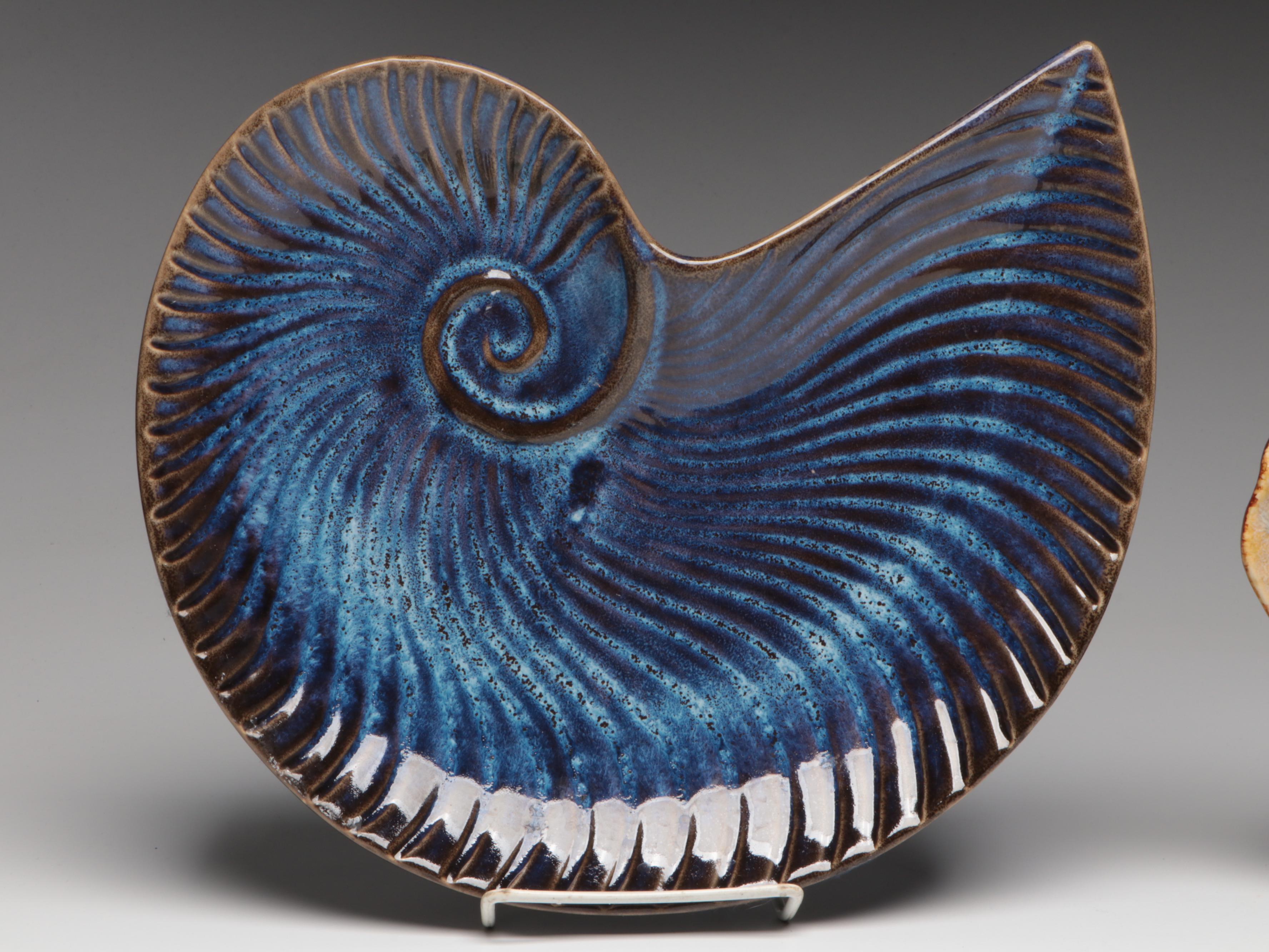 At Home Glass Candle Holder with Pier 1 Seashell Plate and More