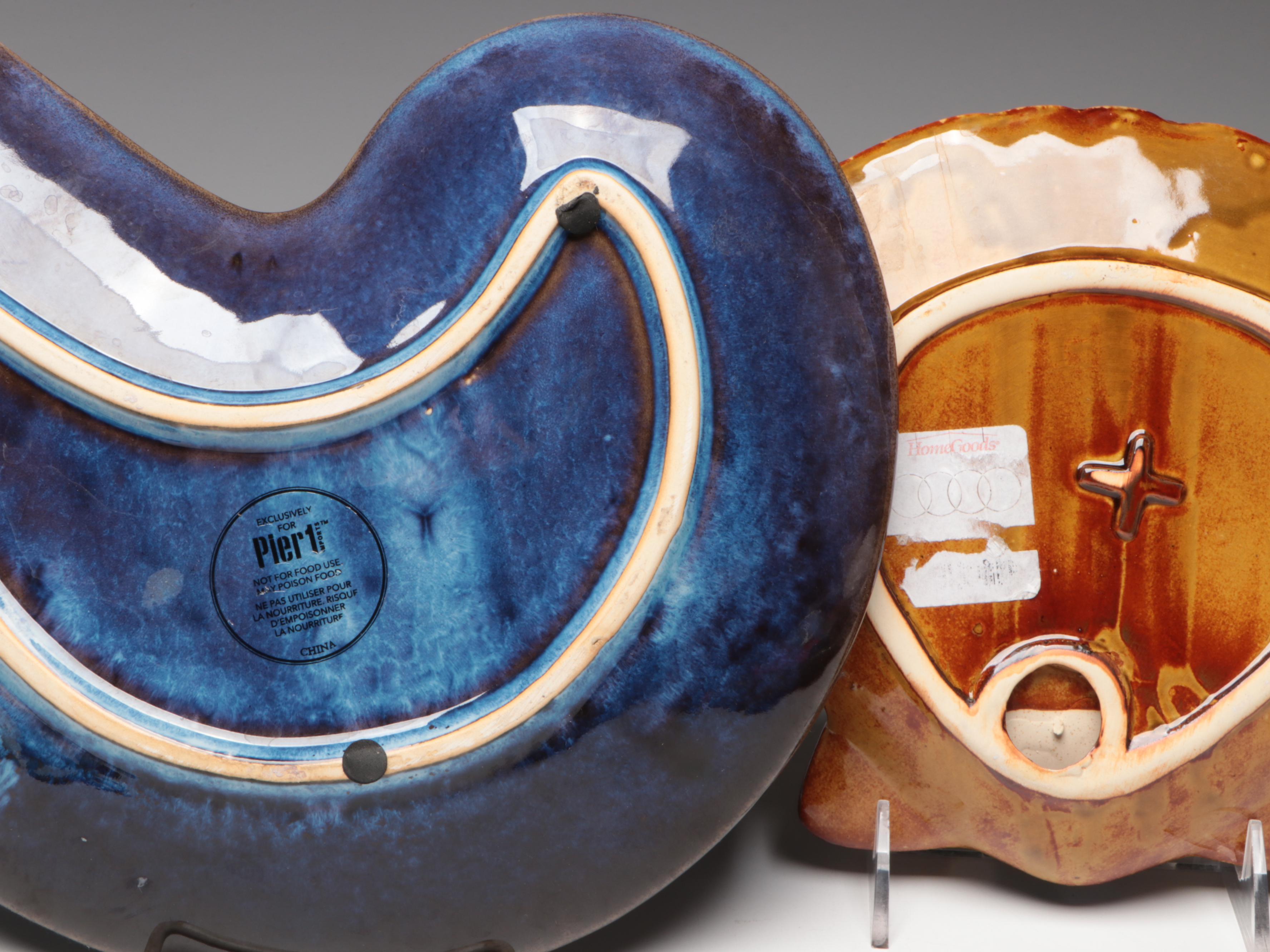 At Home Glass Candle Holder with Pier 1 Seashell Plate and More