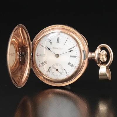 American Waltham Tri-Color Gold-Filled Hunting Case Pocket Watch
