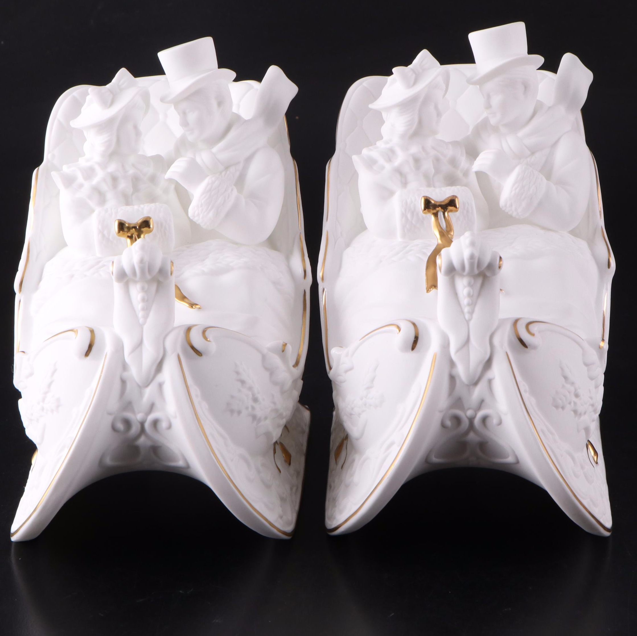 Lenox Christmas Sleigh Music Boxes with Nutcracker Music Boxes