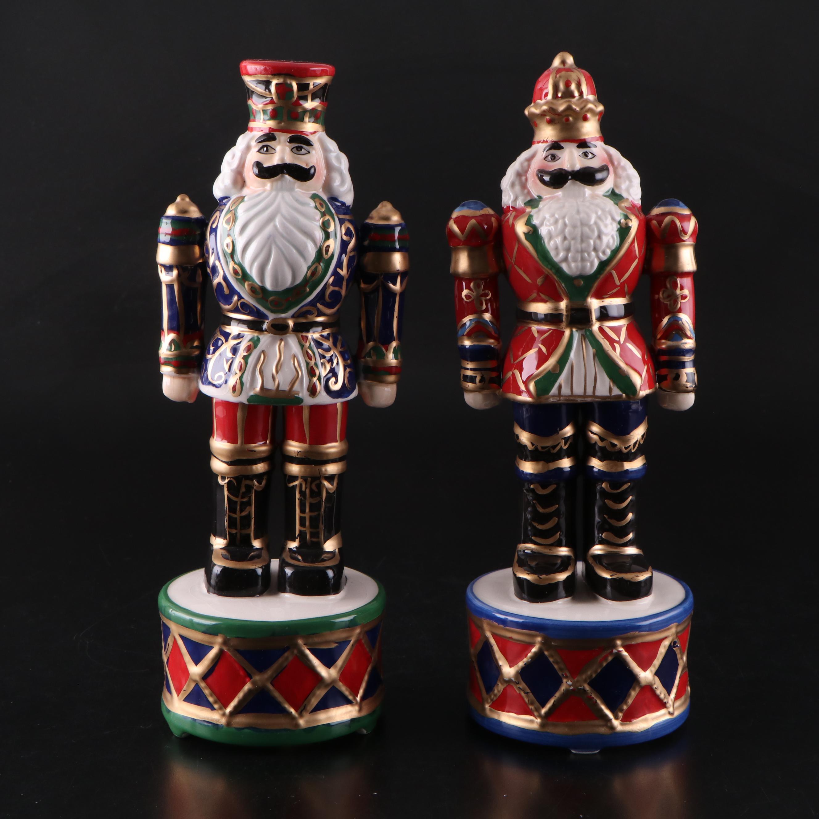 Lenox Christmas Sleigh Music Boxes with Nutcracker Music Boxes