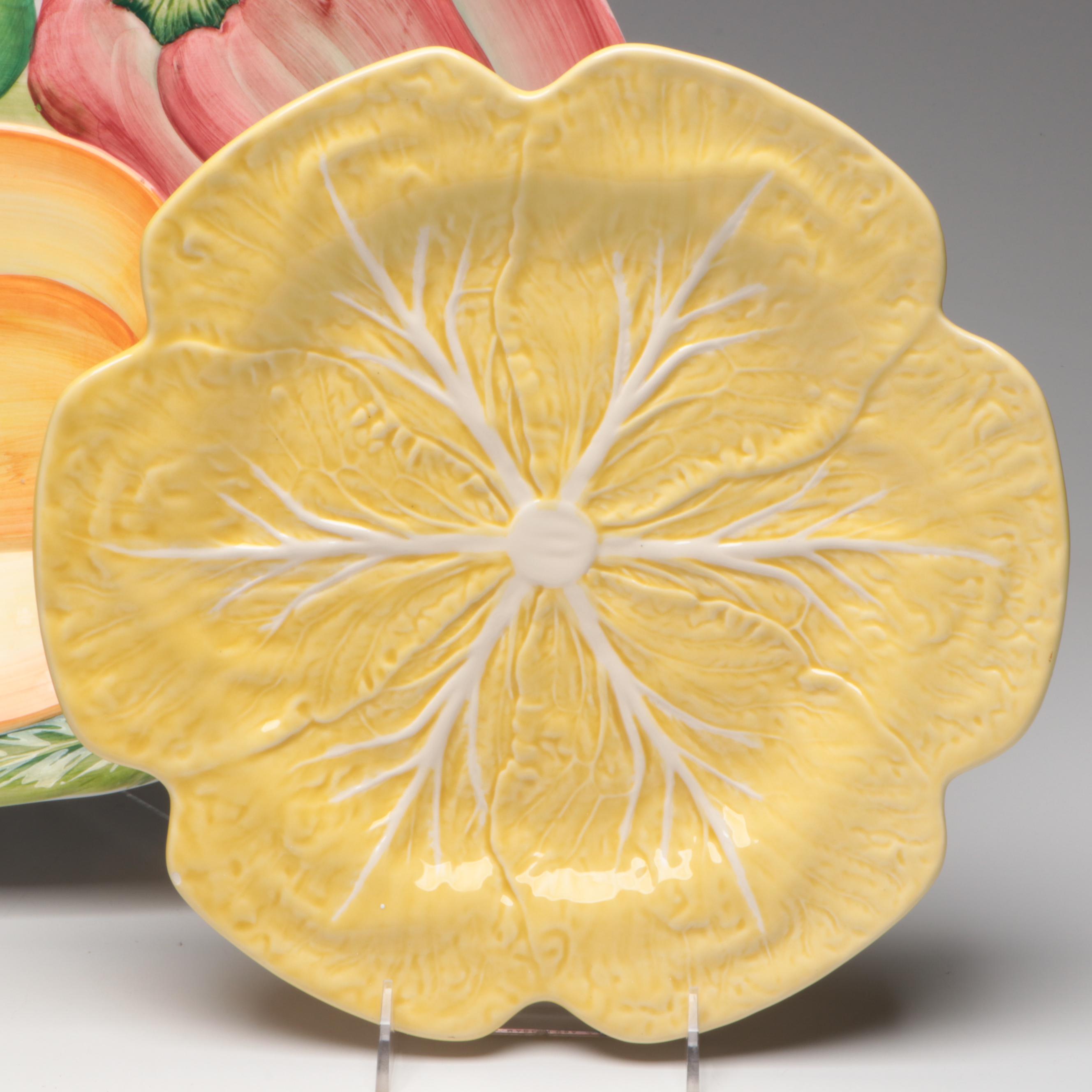 Bordello Pinheiro Ceramic Plate with Vietri Pottery Platter and More