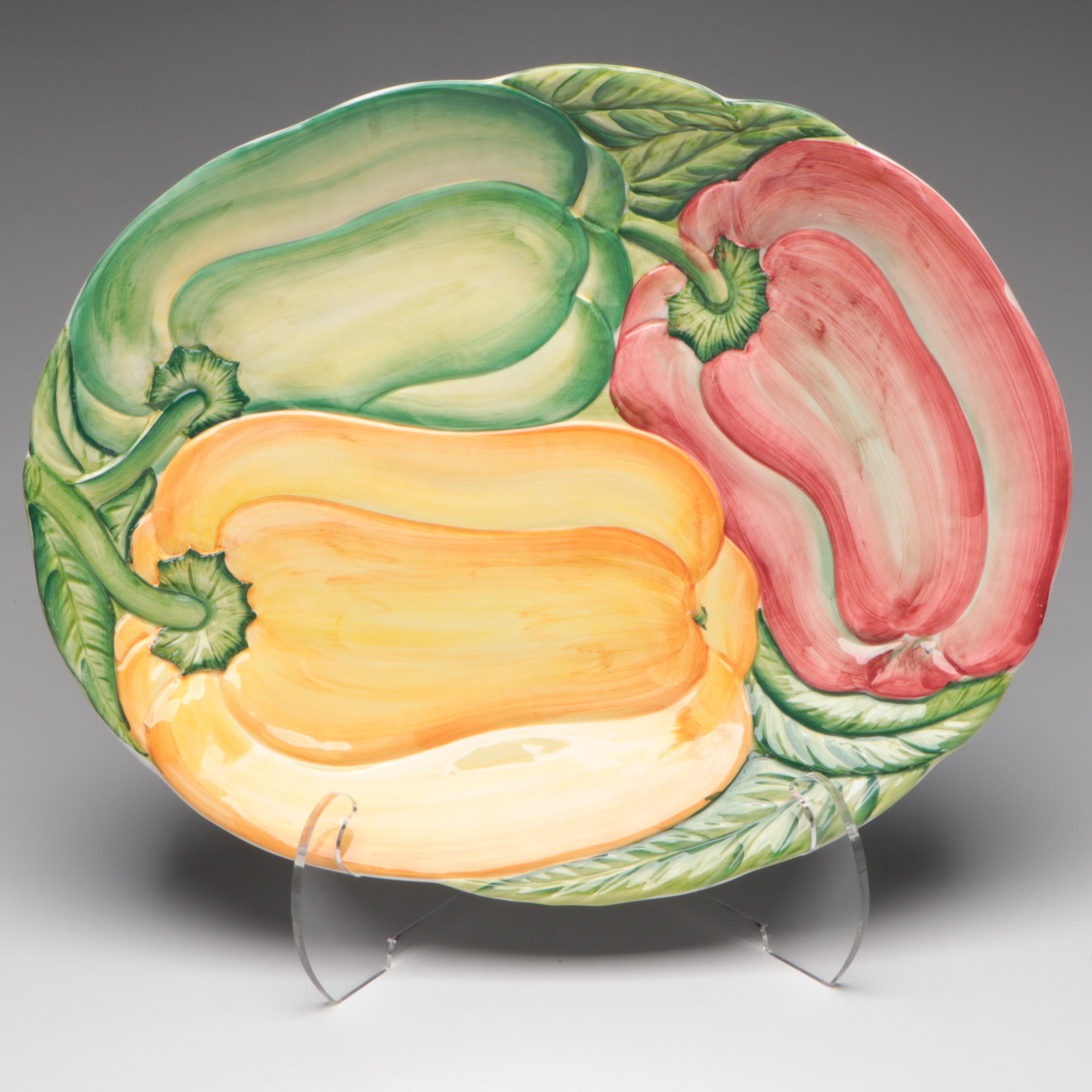 Bordello Pinheiro Ceramic Plate with Vietri Pottery Platter and More