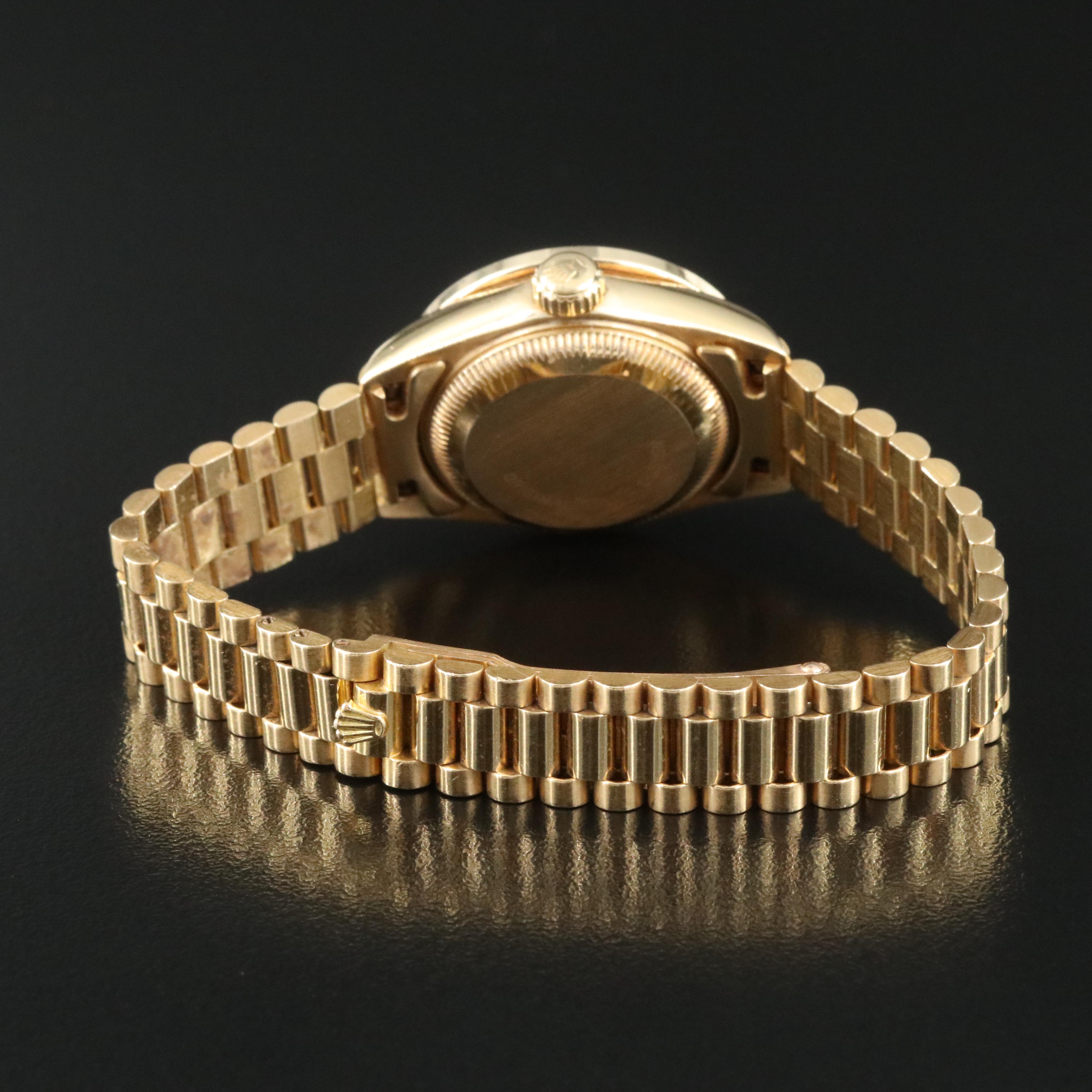 1984 Rolex Datejust 1.15 CTW Custom Diamond Dial & Bezel 18K Gold Watch