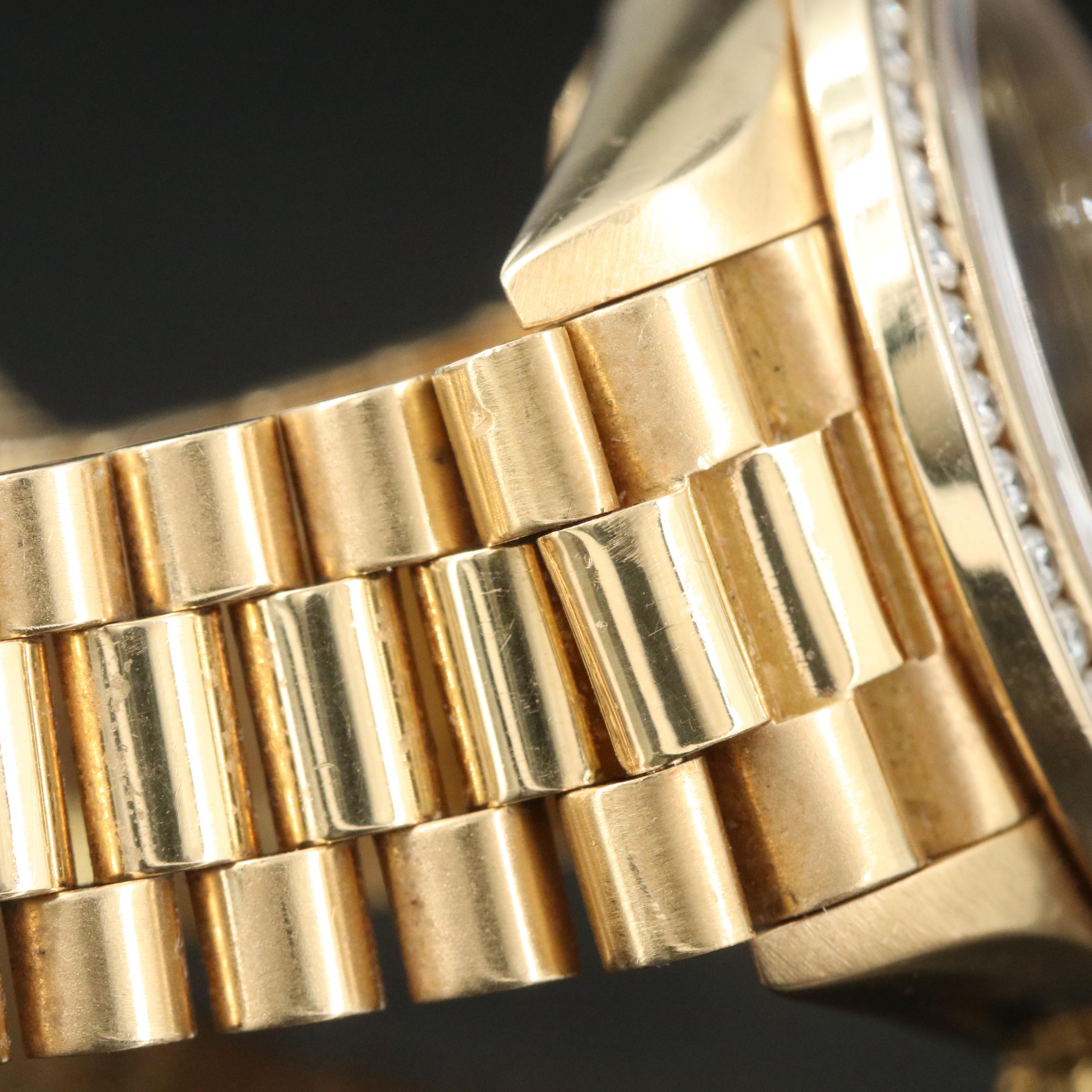 1984 Rolex Datejust 1.15 CTW Custom Diamond Dial & Bezel 18K Gold Watch