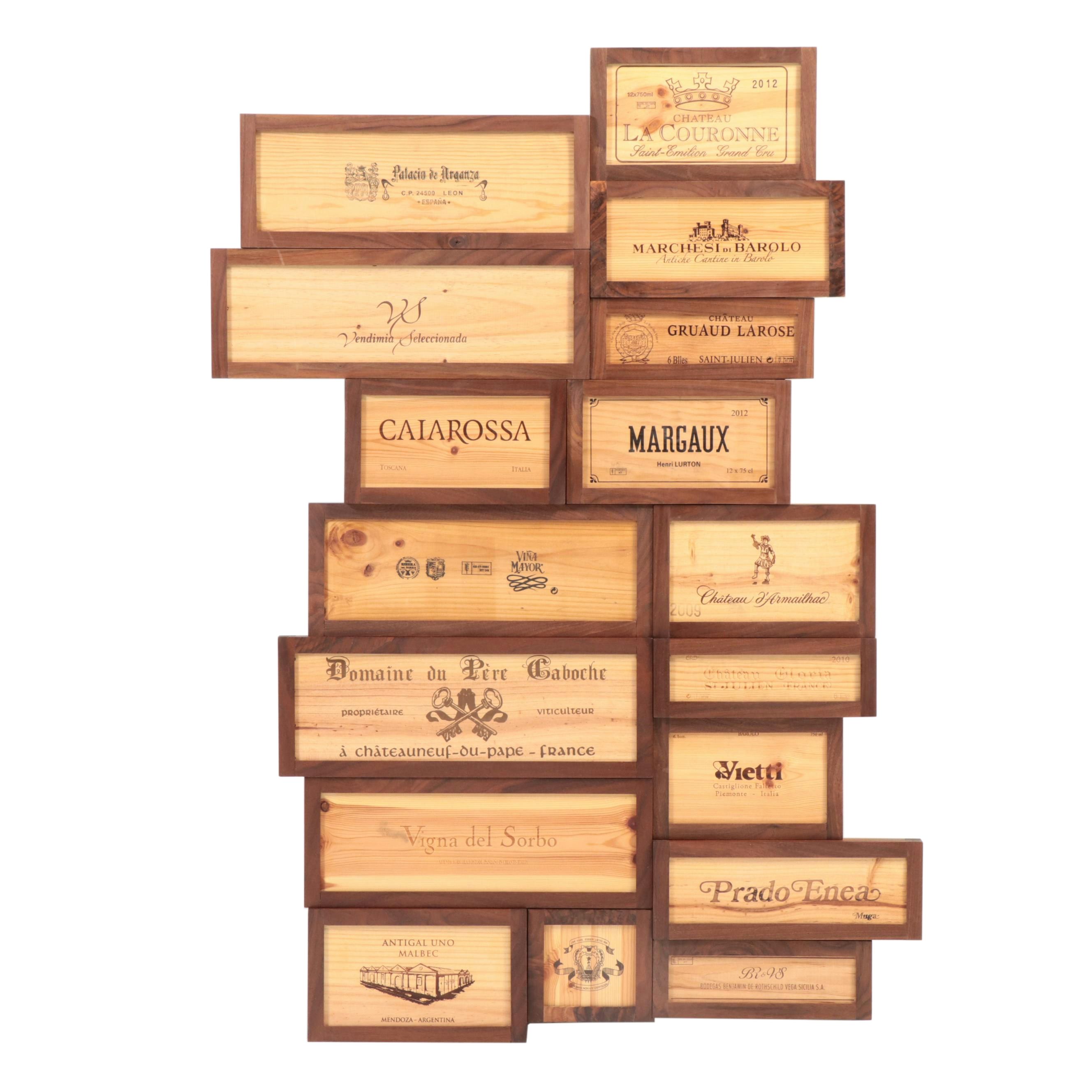 Wood Wine Crate Wall Hanging