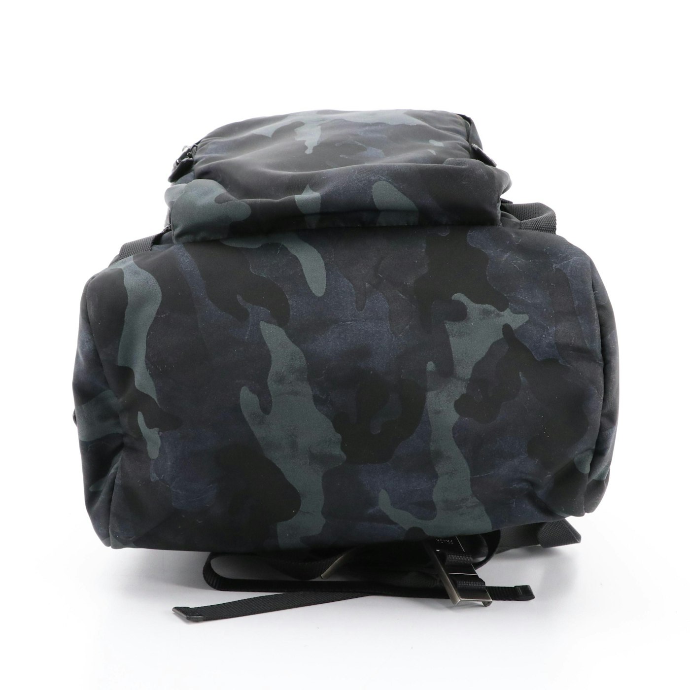 Prada Drawstring Rucksack Backpack in Blue Camouflage Nylon | EBTH